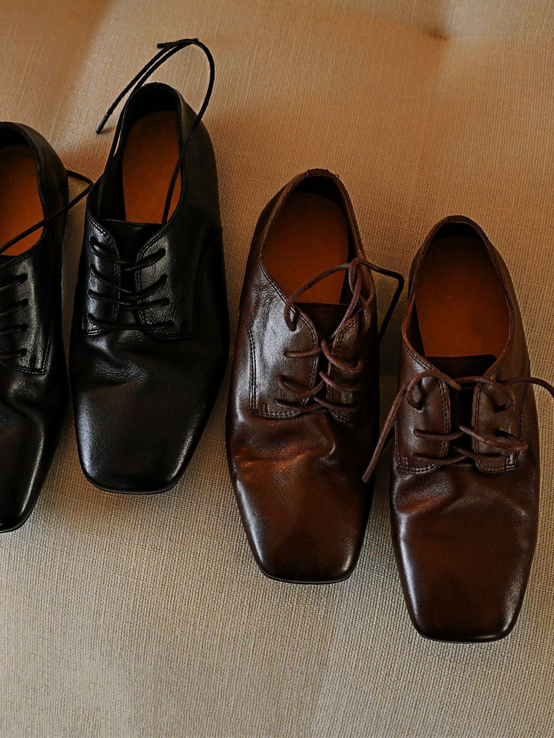 Square-Toe Derby Shoes