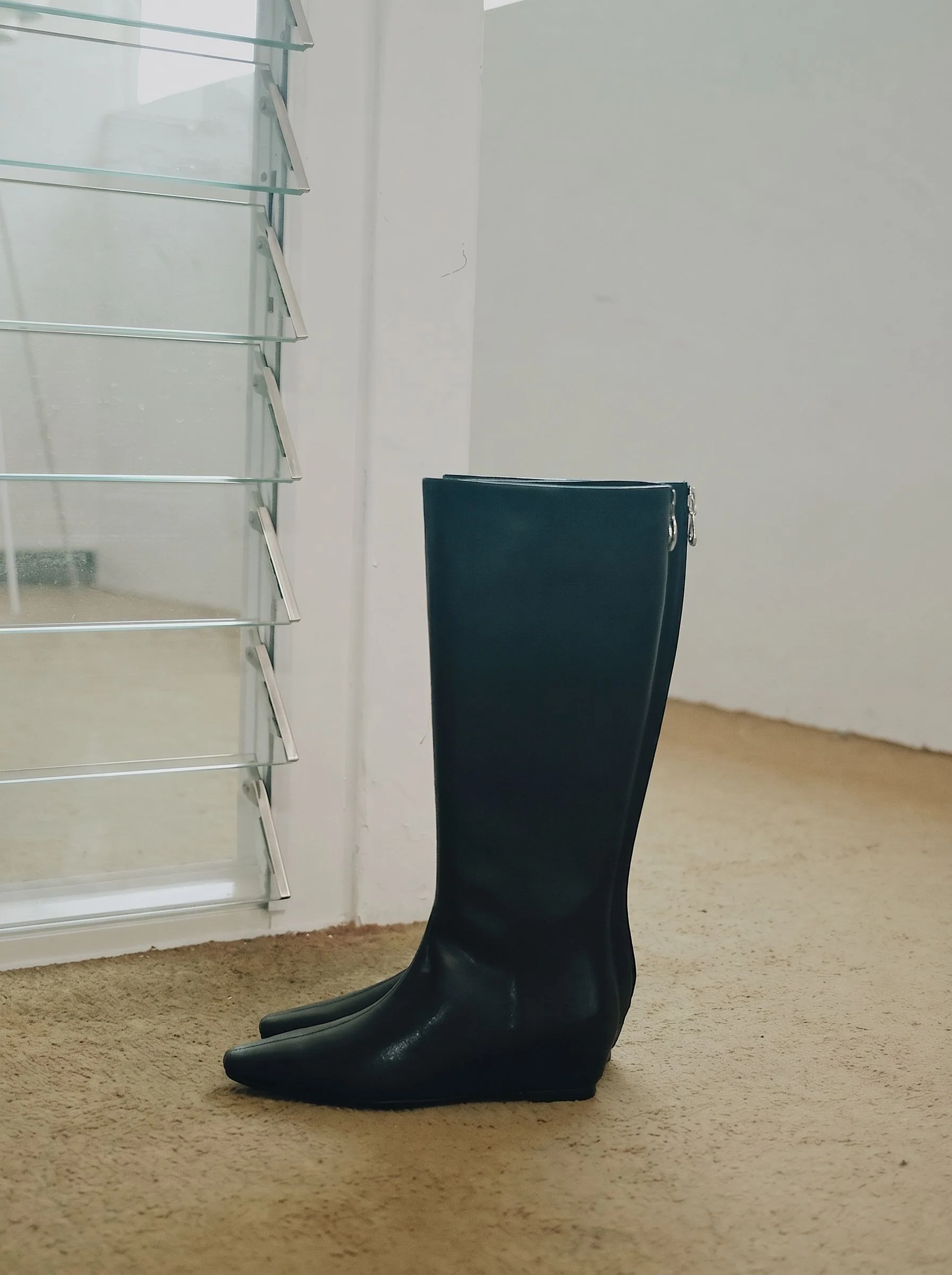 Square-Toe Knee Boots - Image 3