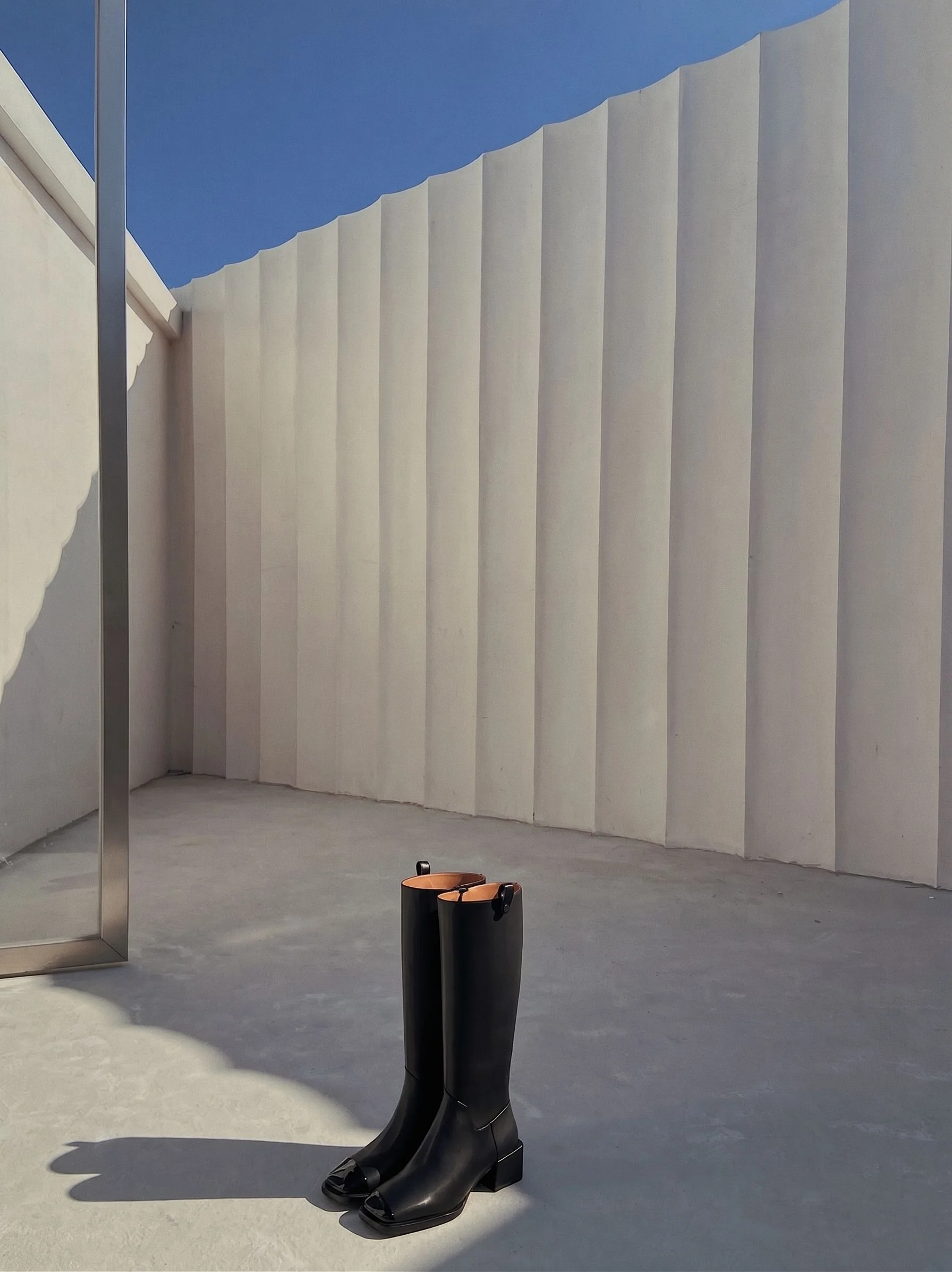 Square-Toe Knee Boots - Image 3