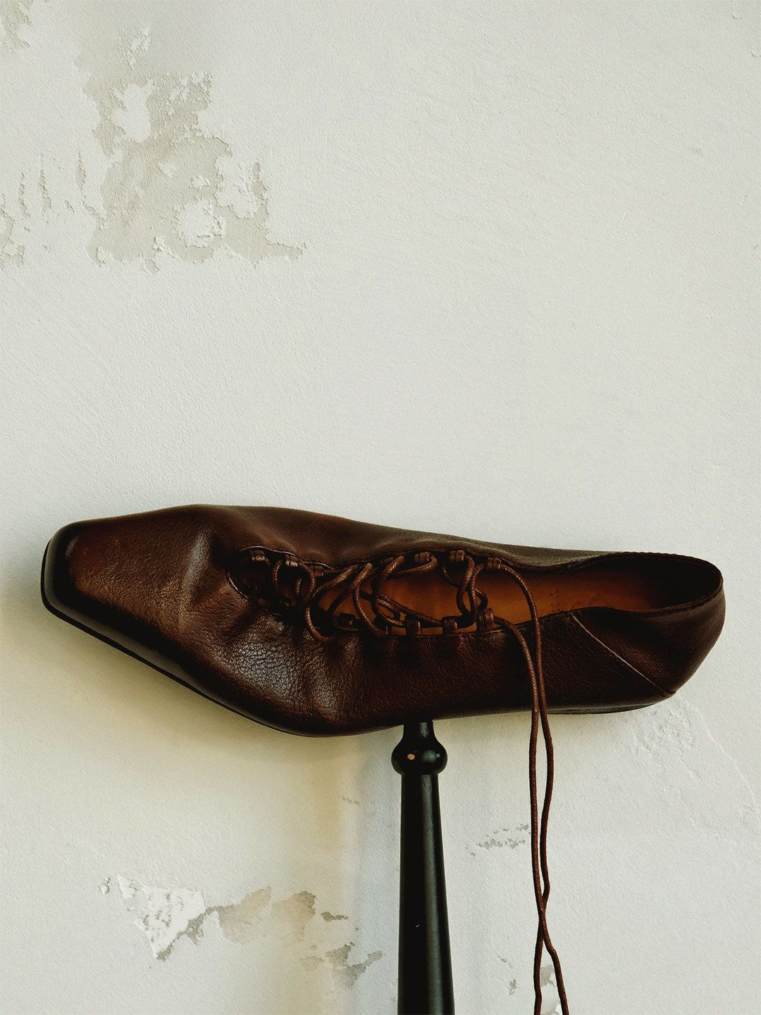 Square-Toe Lace-Up Flats - Image 6