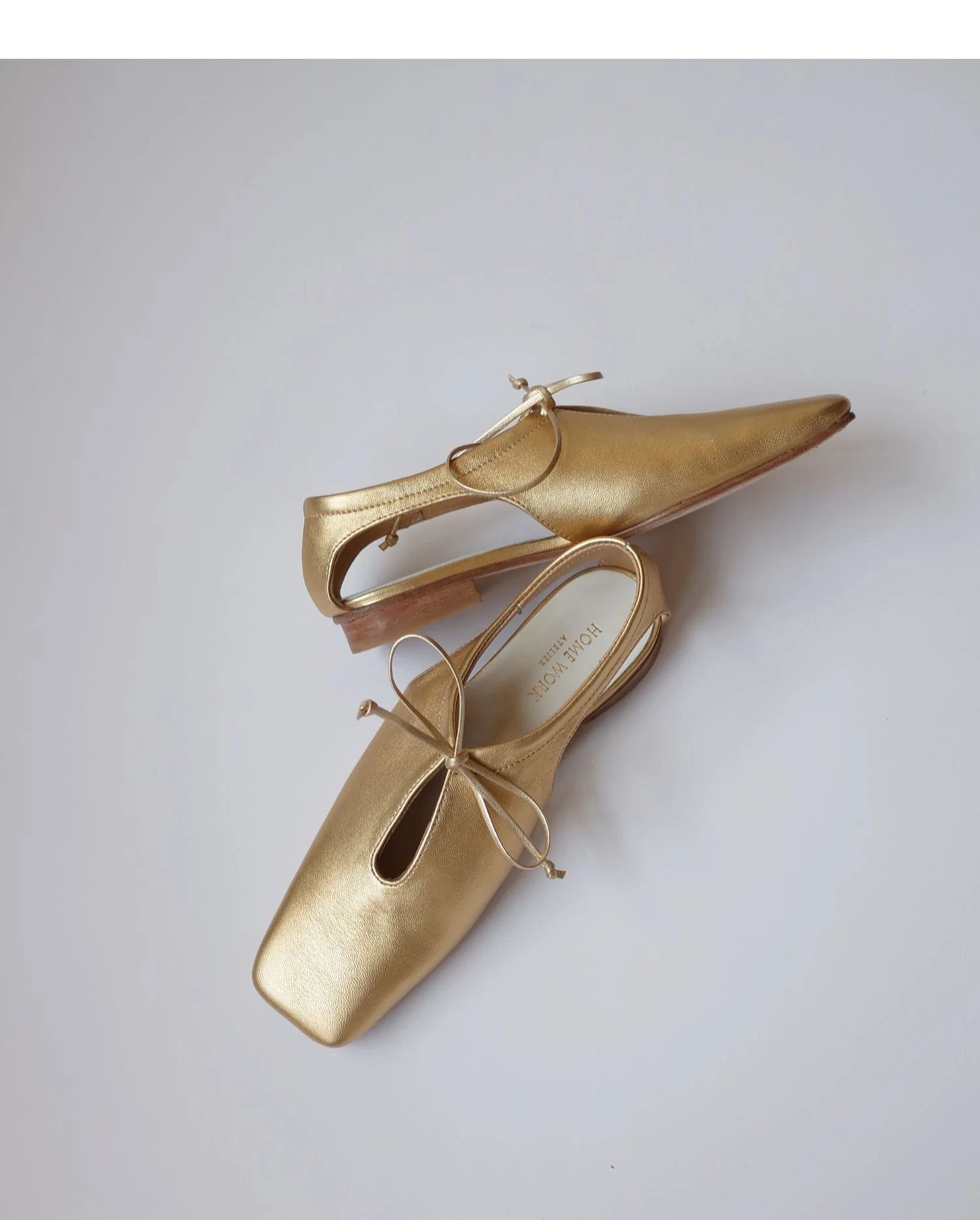 Square Toe Lace-Up Flats - Image 4