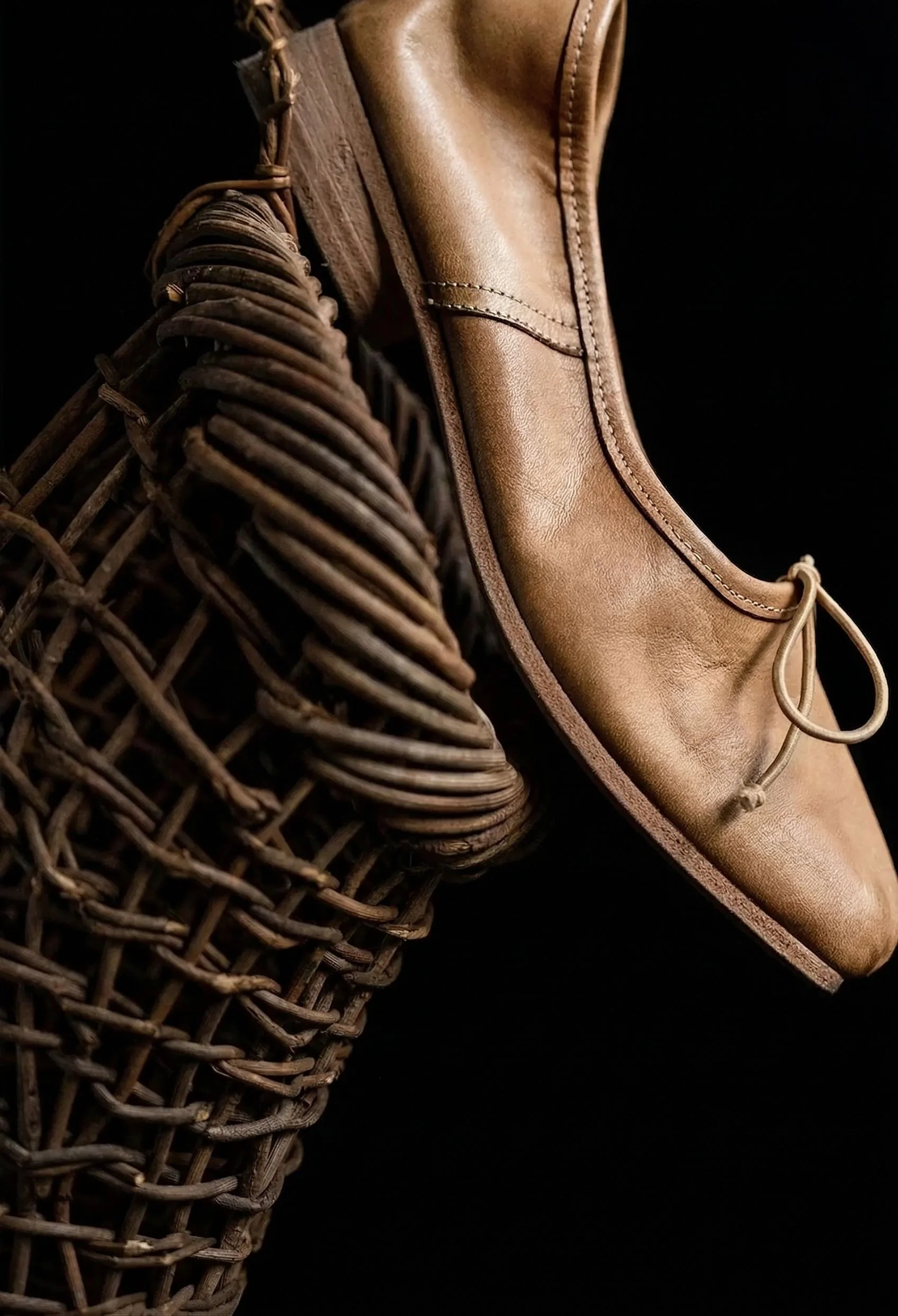 Square-Toe Leather Ballet Flats - Image 6