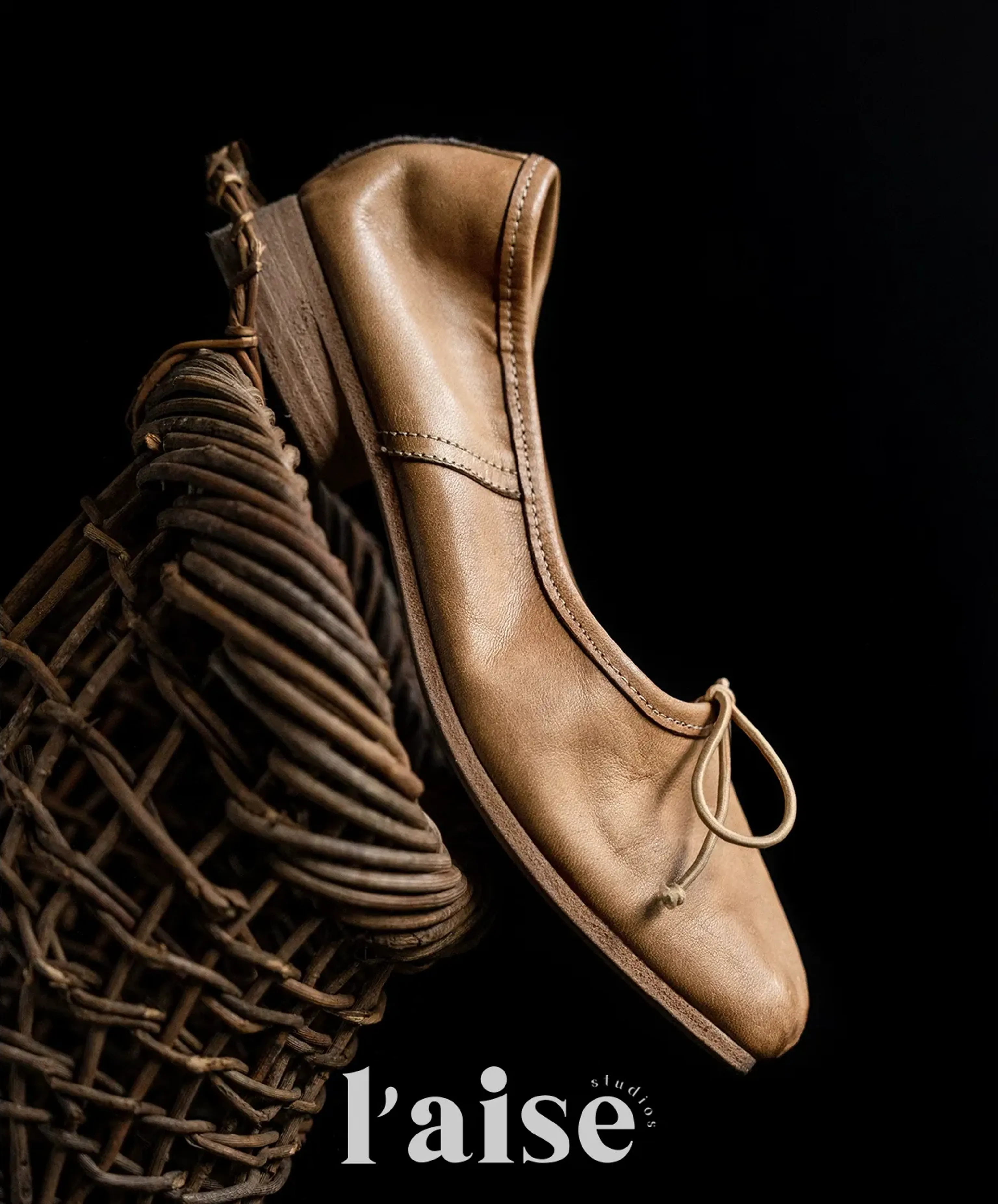 Square-Toe Leather Ballet Flats - Image 7