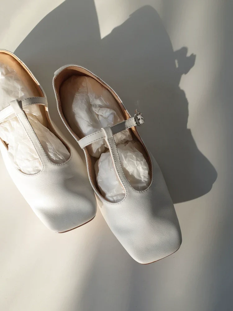Square Toe Mary Jane Flats - Image 2