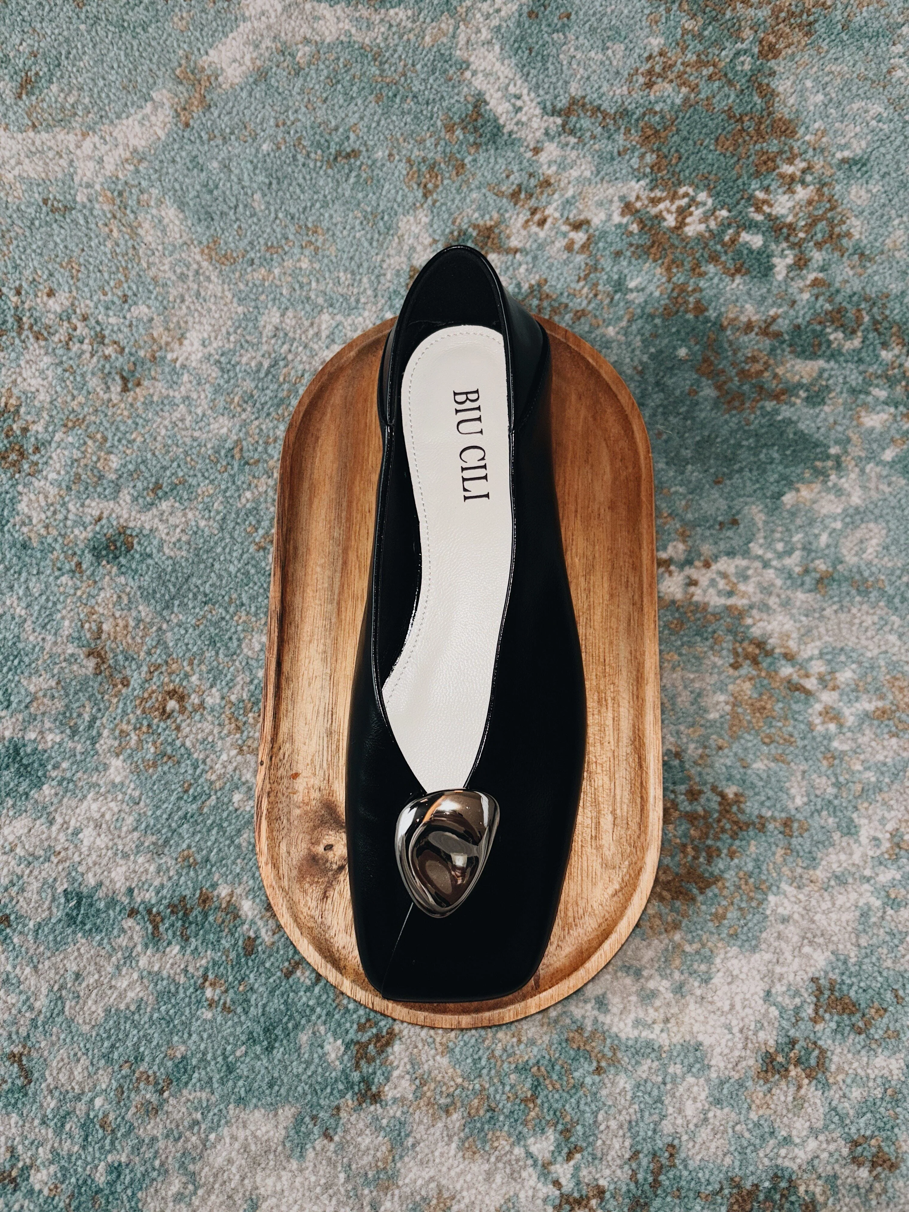 Square-Toe Metal Flats - Image 3