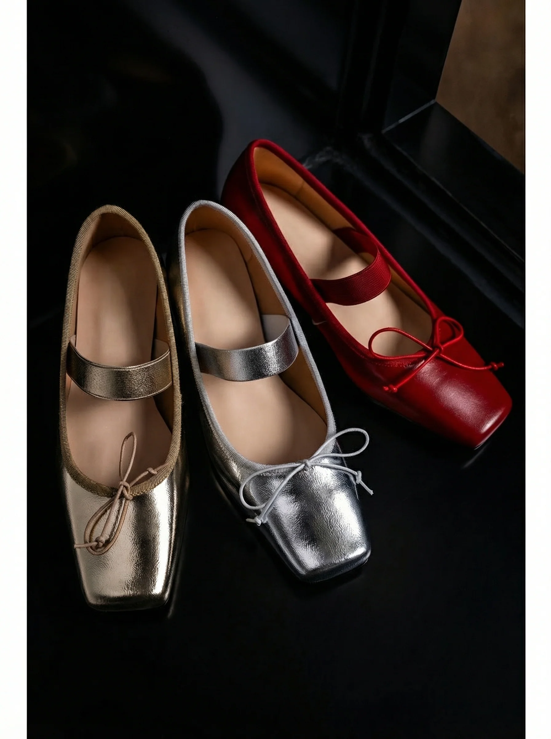 Square-Toe Mid-Heel Mary Jane