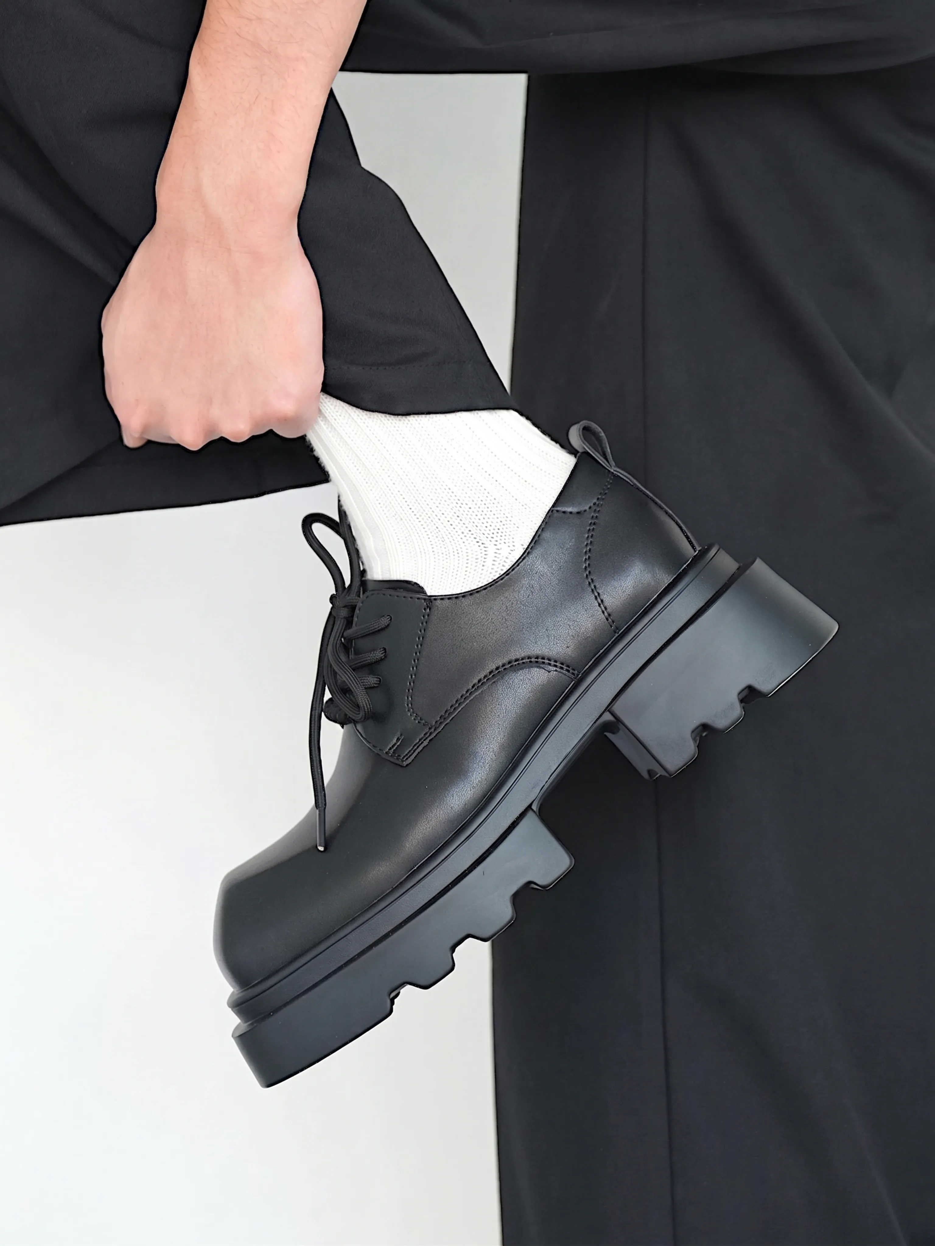 Square-Toe Platform Derbies