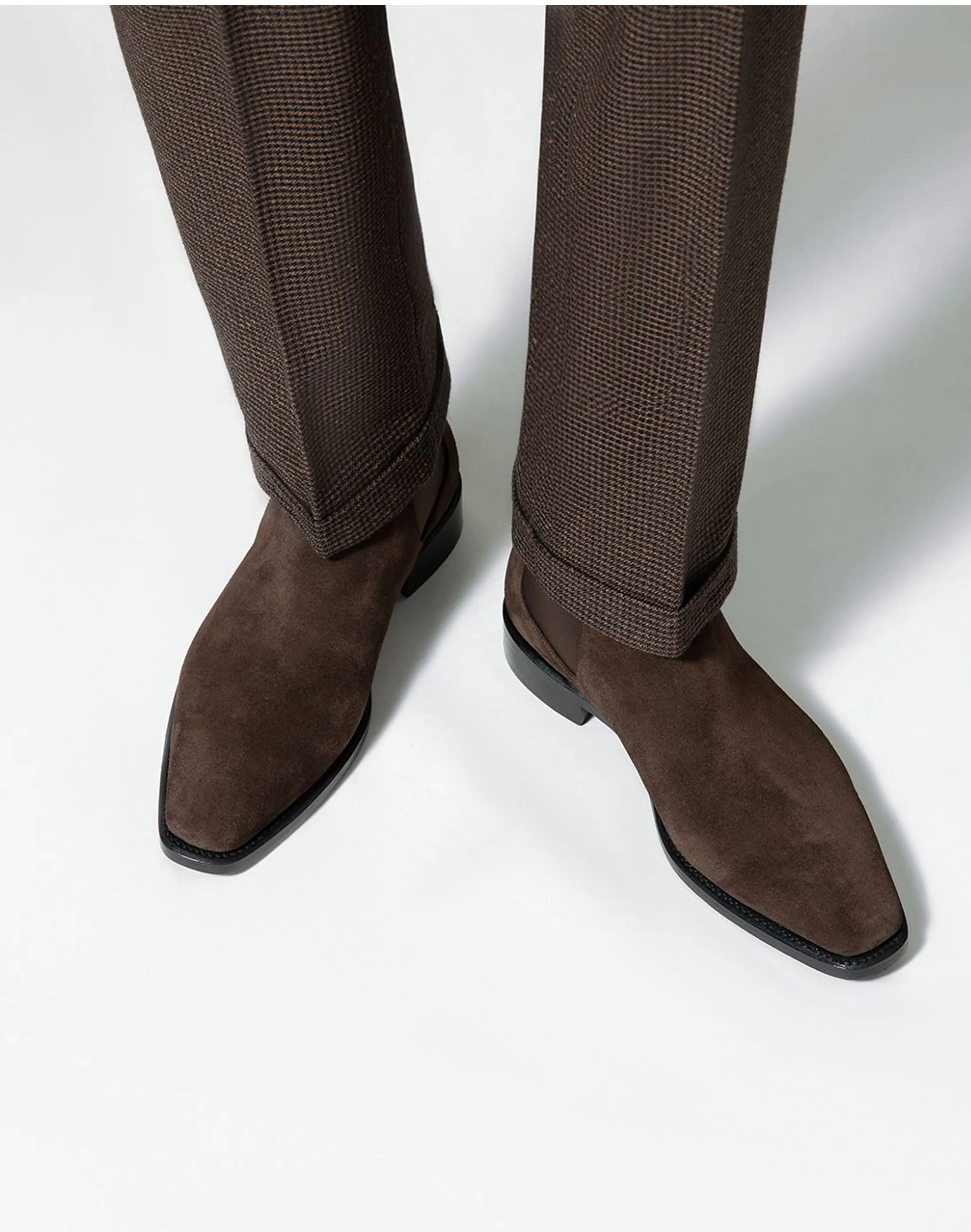Square Toe Suede Chelsea Boot - Image 4