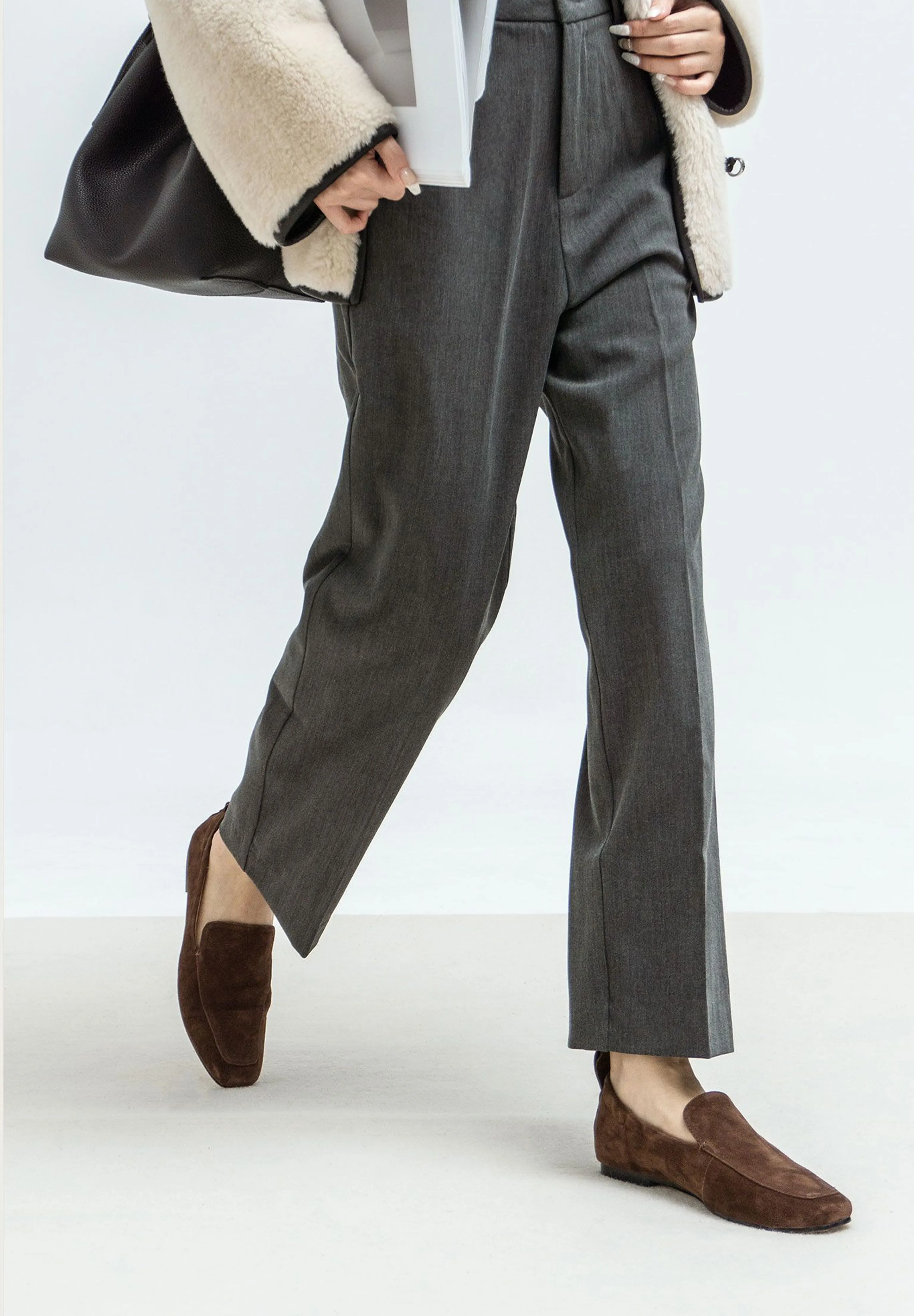 Square-Toe Suede Loafers - Image 5