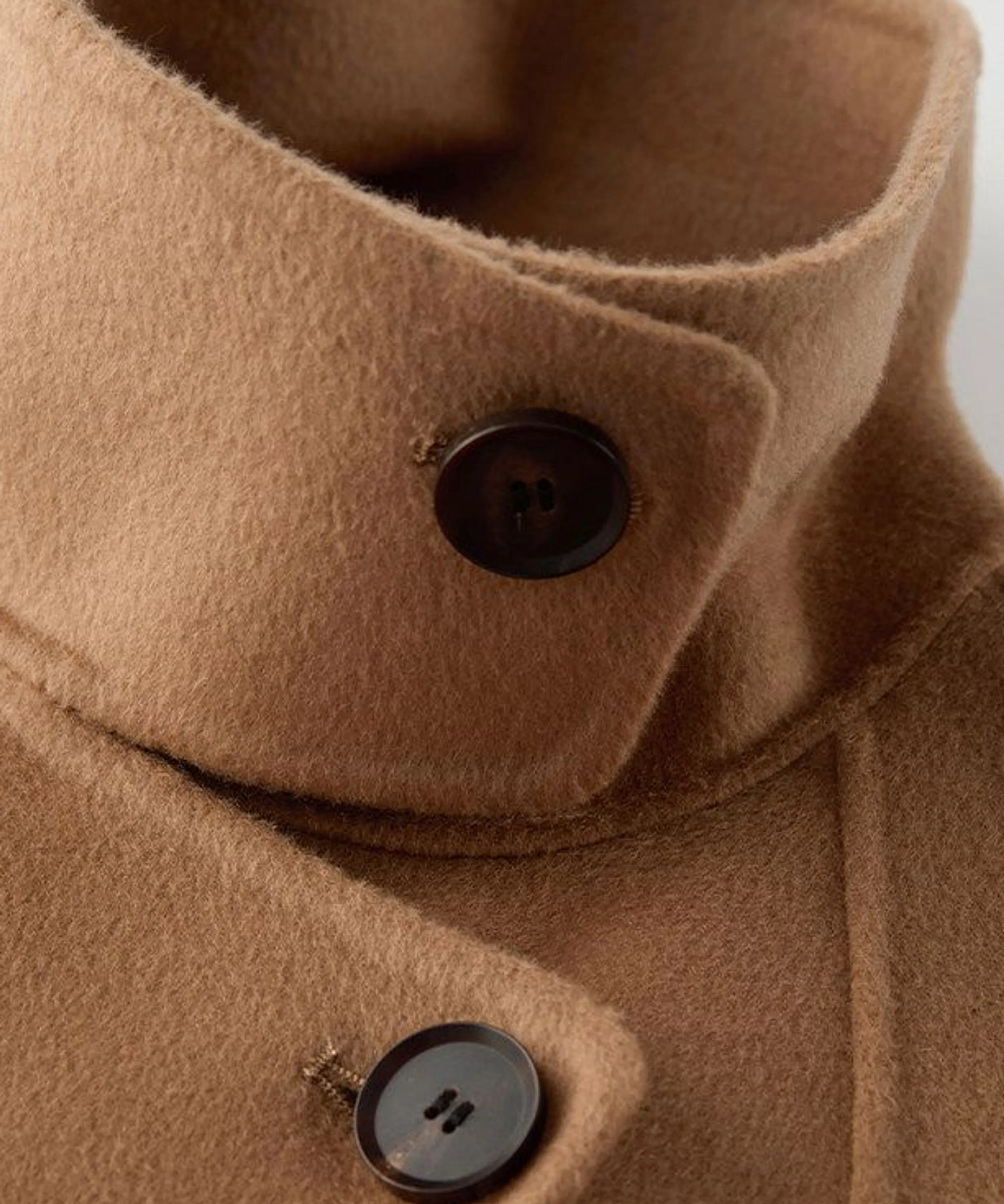 Stand-Collar Belted Cashmere Coat - Image 8