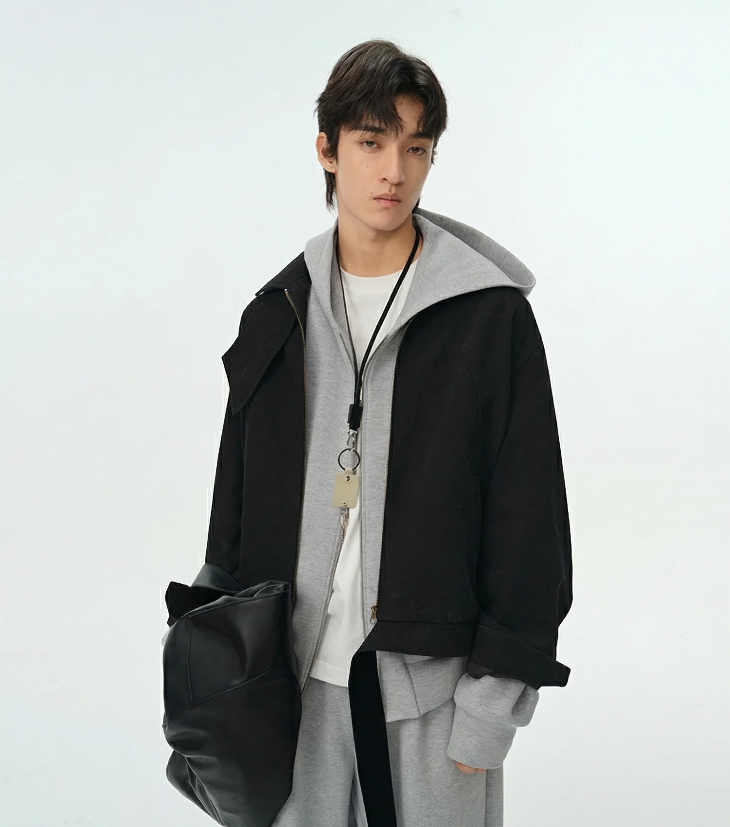 Stand-Collar Belted Cotton-Twill Jacket - Image 4
