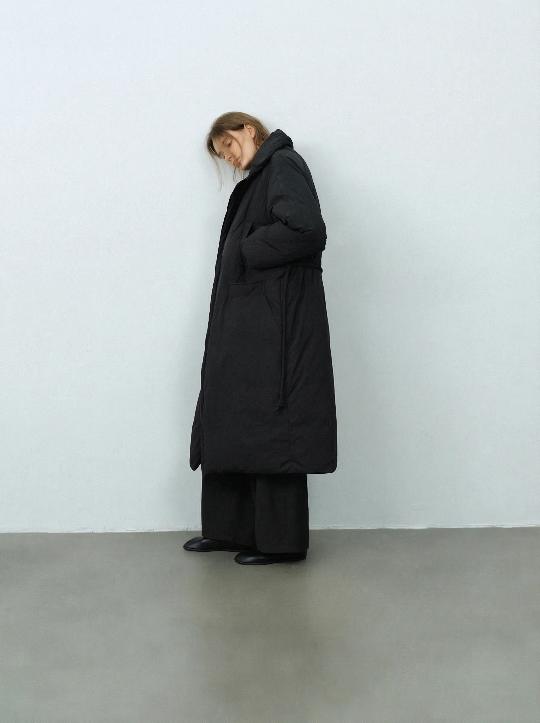 Stand-Collar Belted Down Coat - Image 4