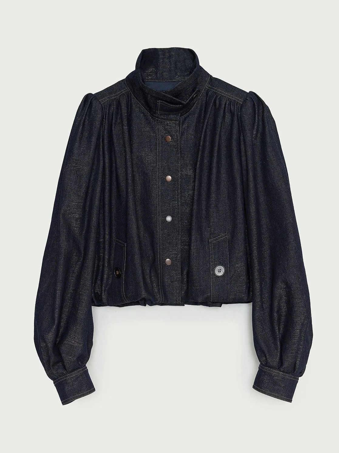 Stand-Collar Cropped Jacket - Image 6