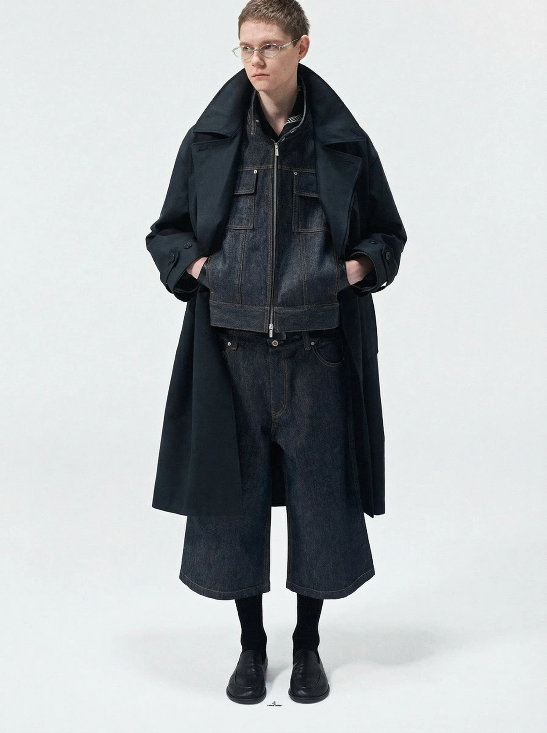 Stand Collar Denim Jacket - Image 3