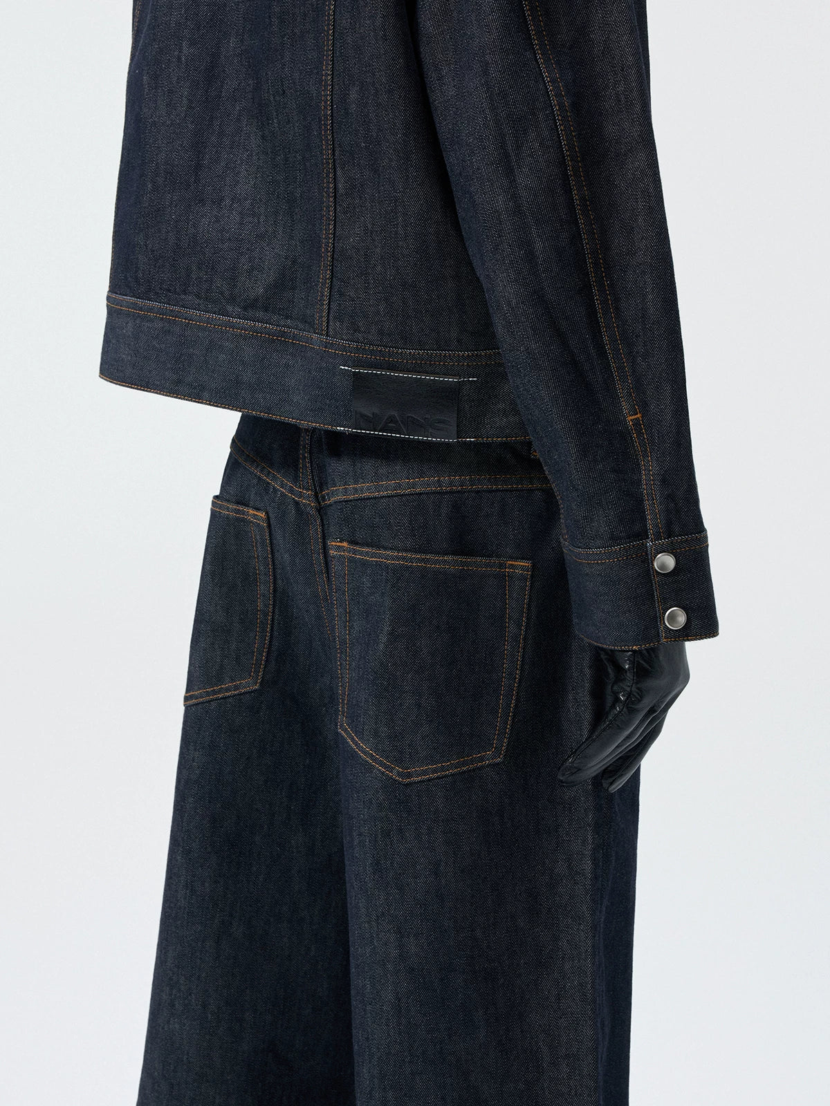 Stand Collar Denim Jacket - Image 5