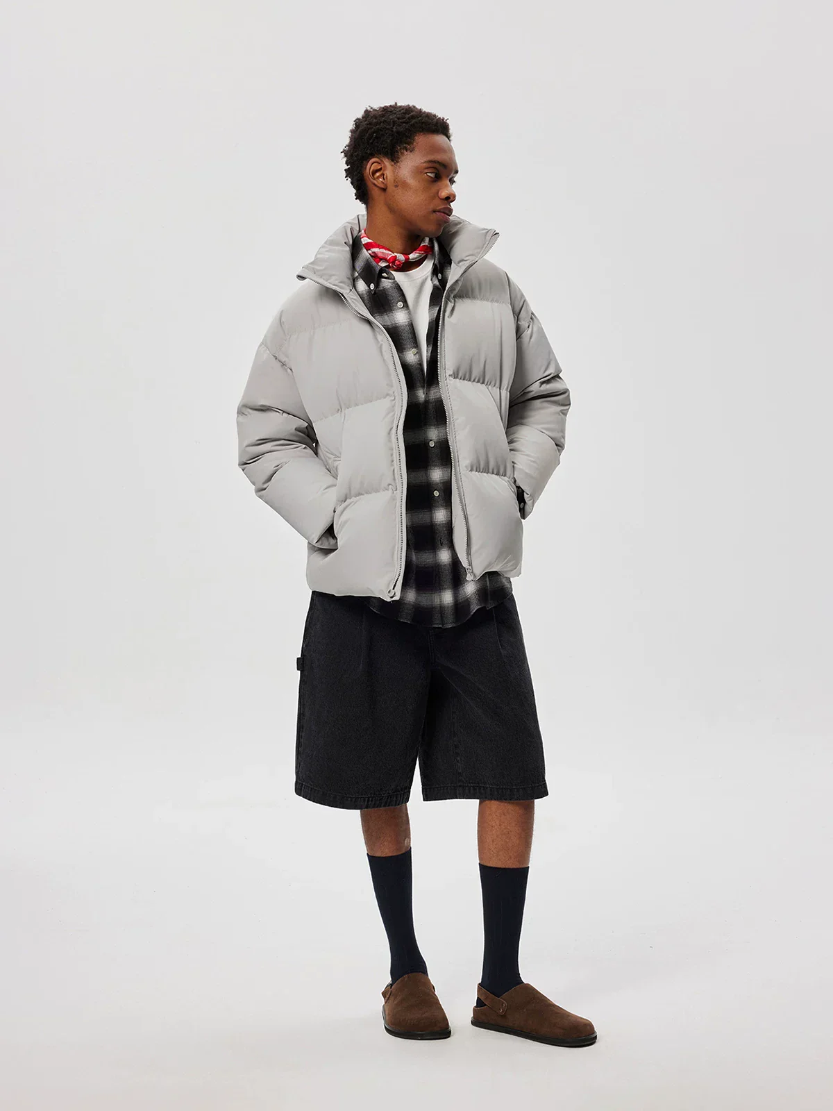 Stand Collar Down Puffer