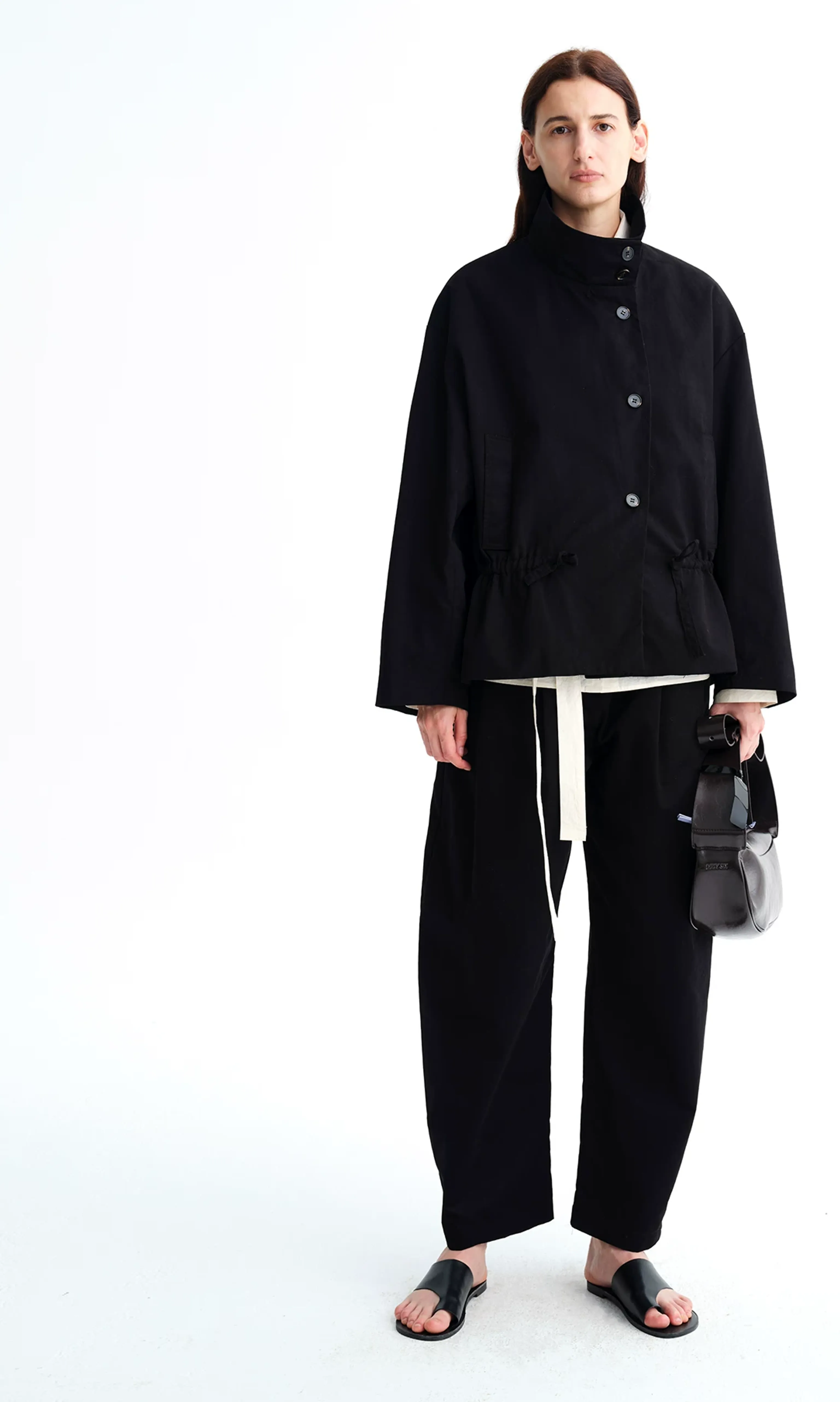 Stand-Collar Drawstring Jacket - Image 4