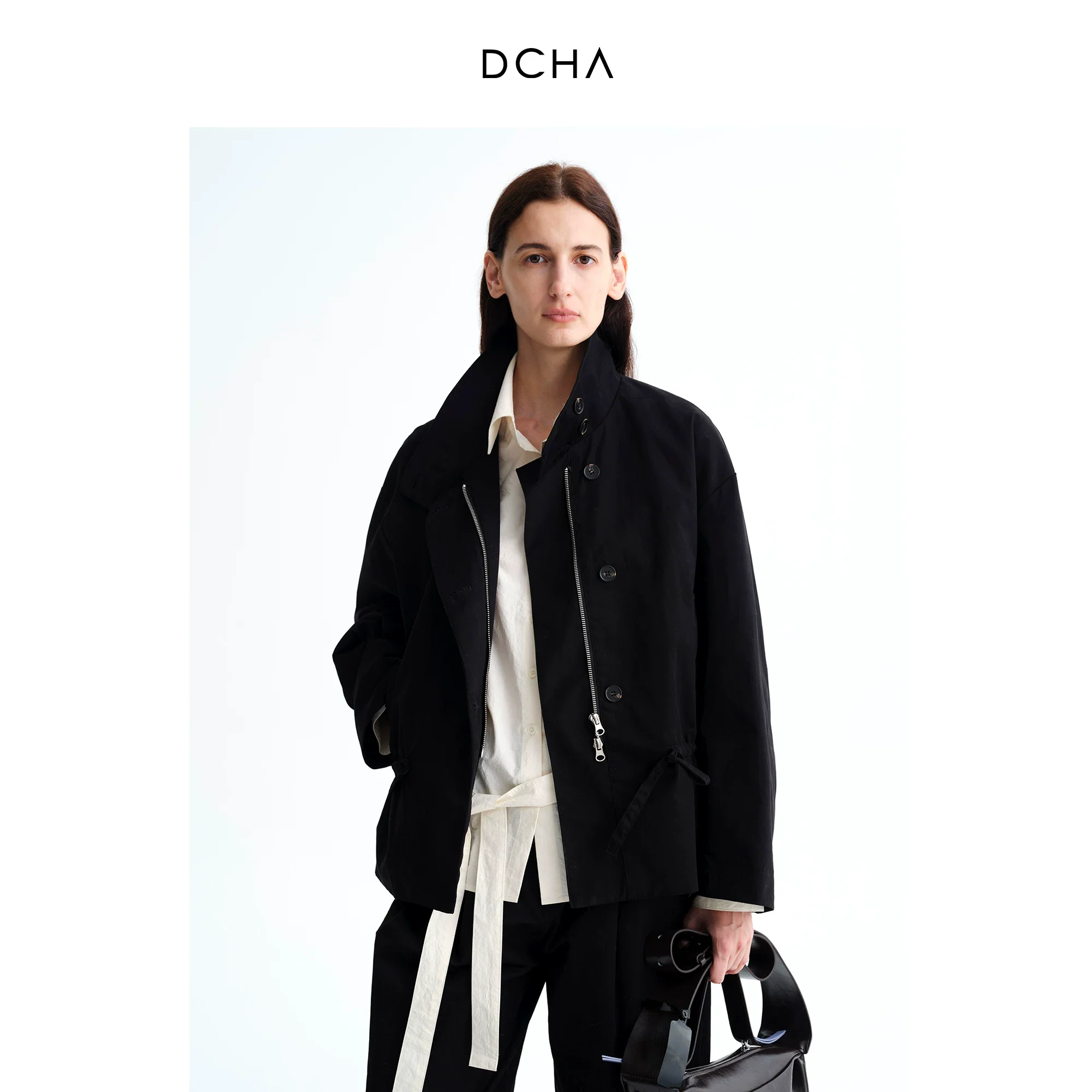 Stand-Collar Drawstring Jacket - Image 7