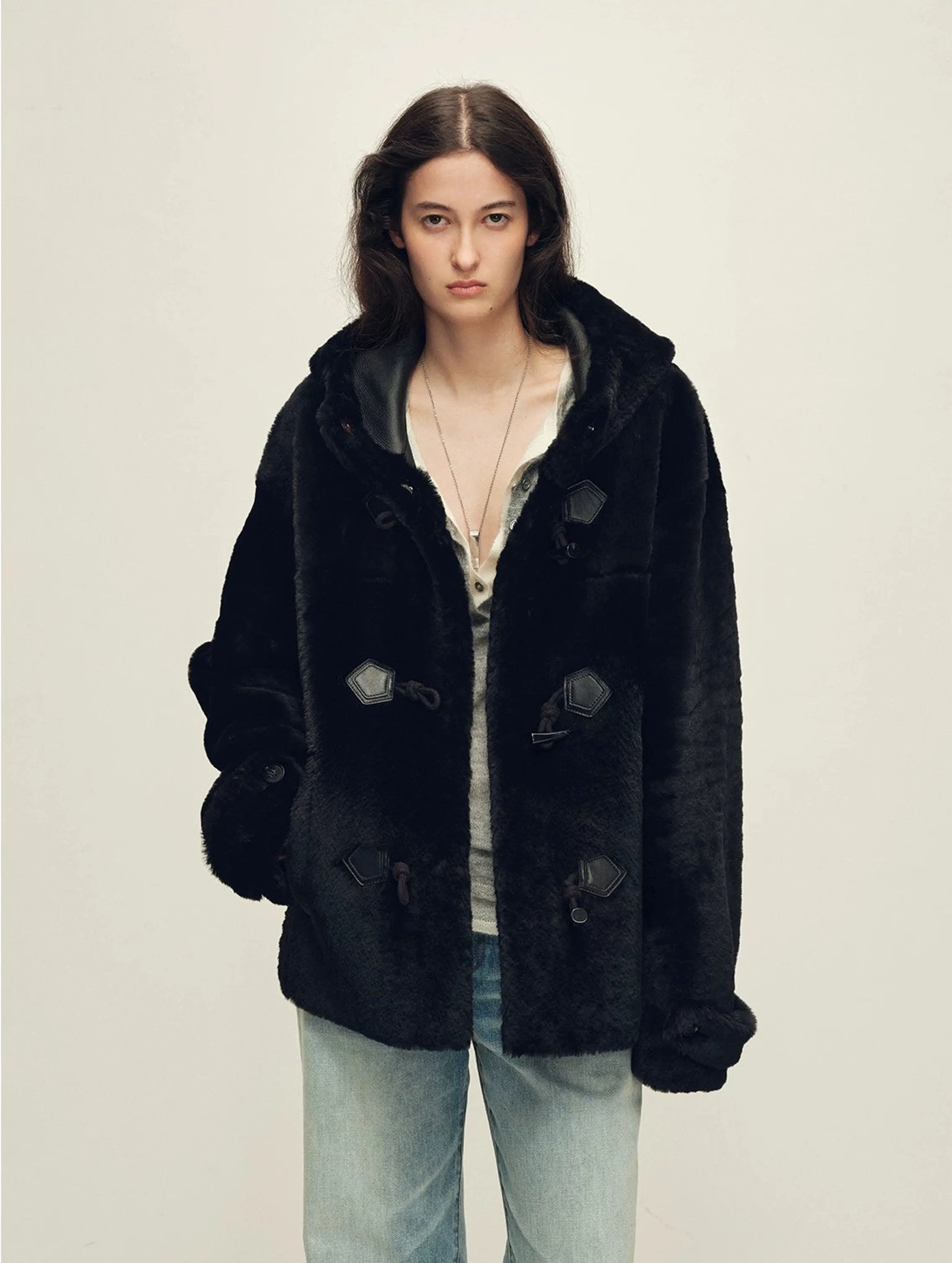 Stand Collar Fur Coat - Image 28