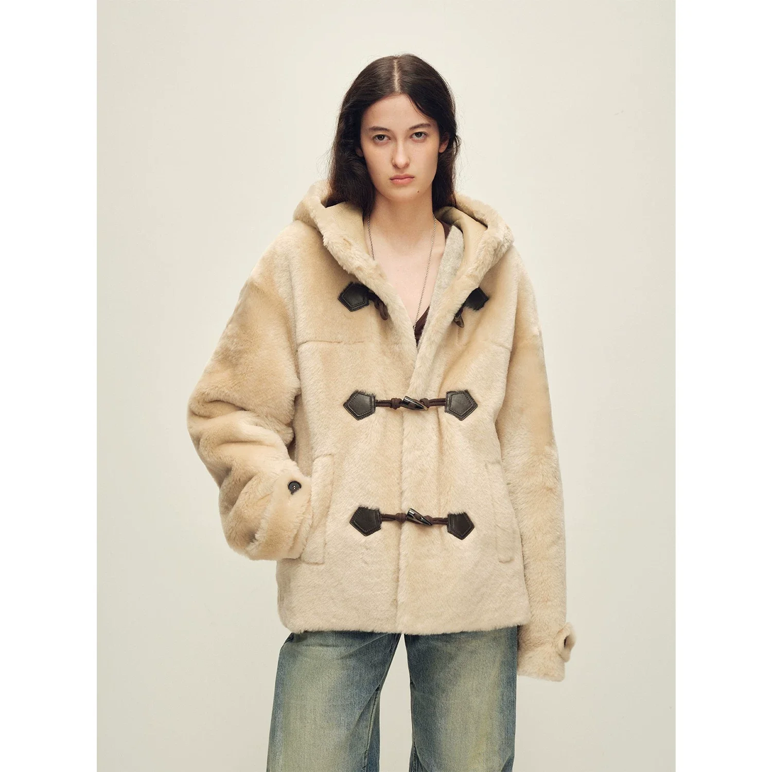 Stand Collar Fur Coat - Image 8