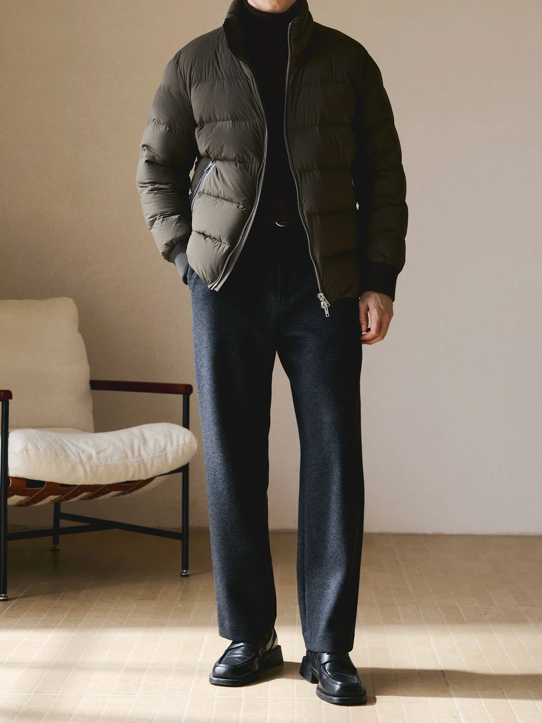 Stand Collar Goose Down Puffer