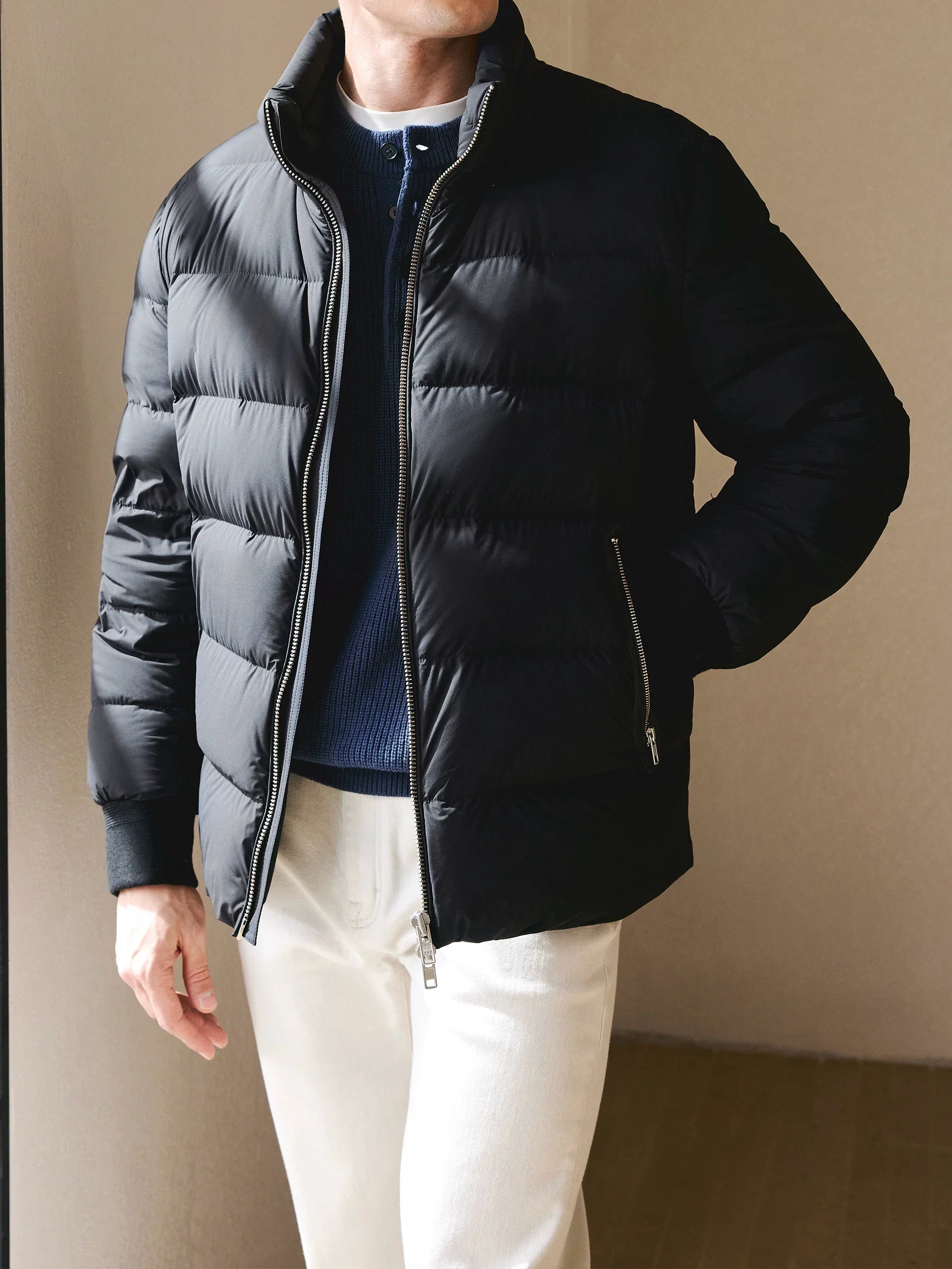 Stand Collar Goose Down Puffer - Image 2