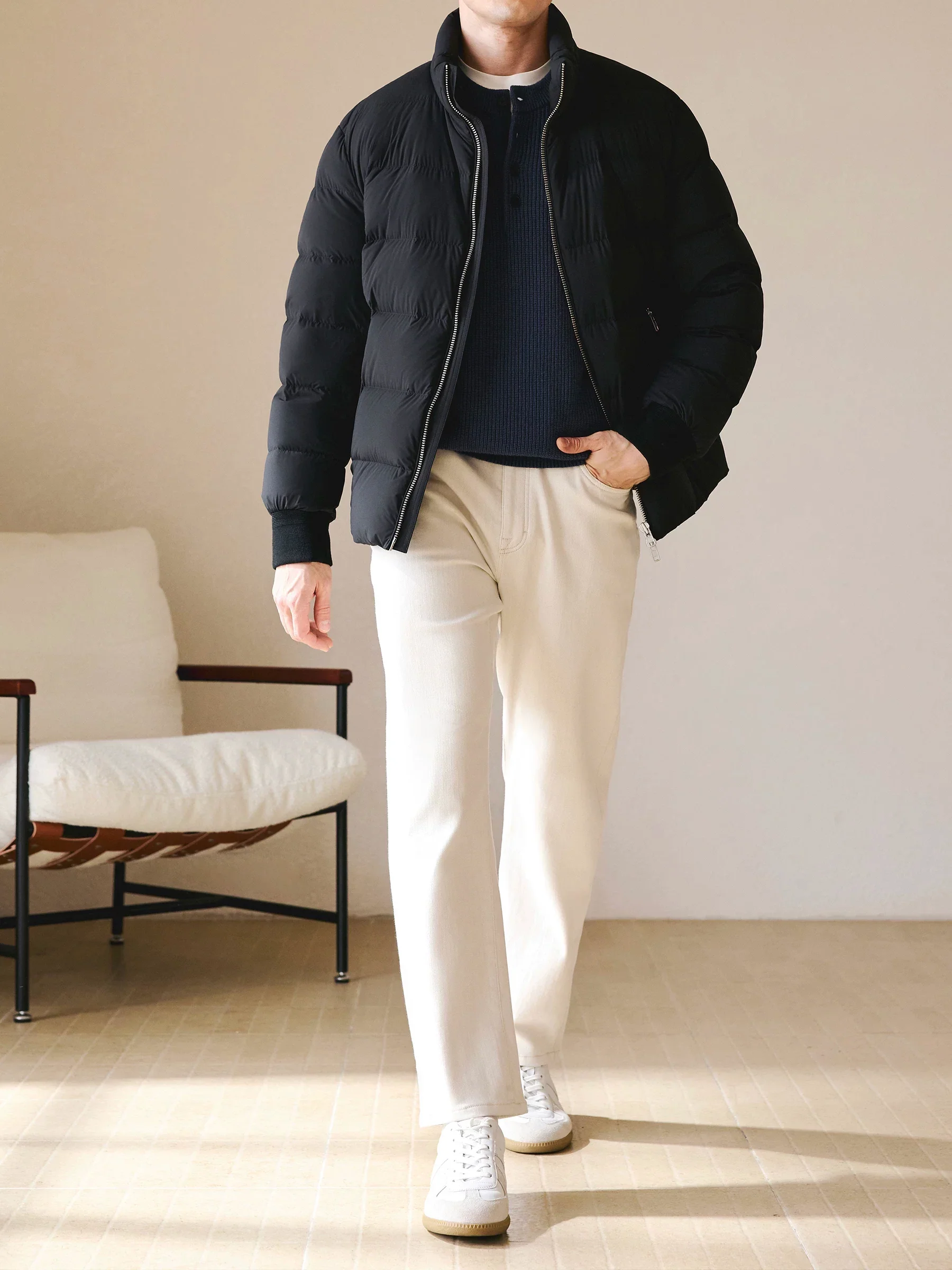 Stand Collar Goose Down Puffer - Image 3