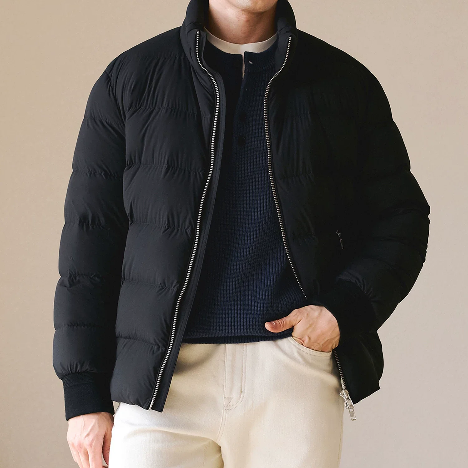 Stand Collar Goose Down Puffer - Image 4