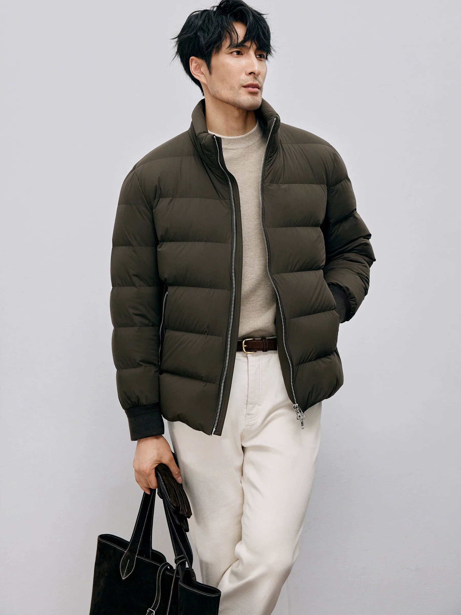 Stand-Collar Goose Down Puffer Jacket - Image 2