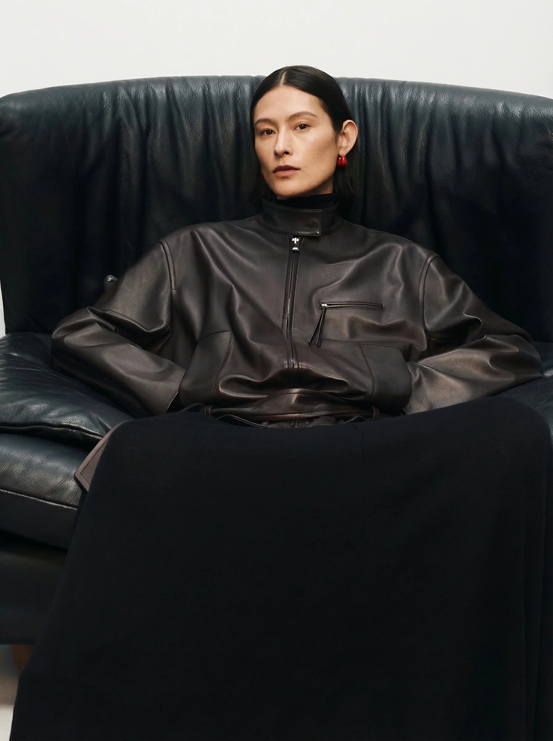 Stand-Collar Leather Jacket - Image 4