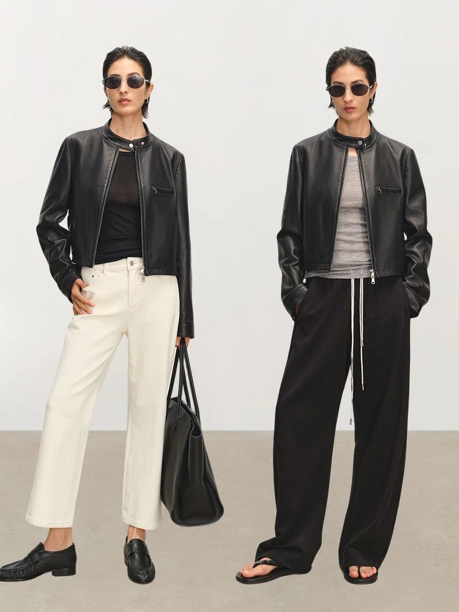 Stand-Collar Moto Jacket - Image 3