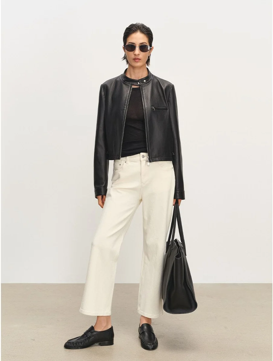 Stand-Collar Moto Jacket - Image 6