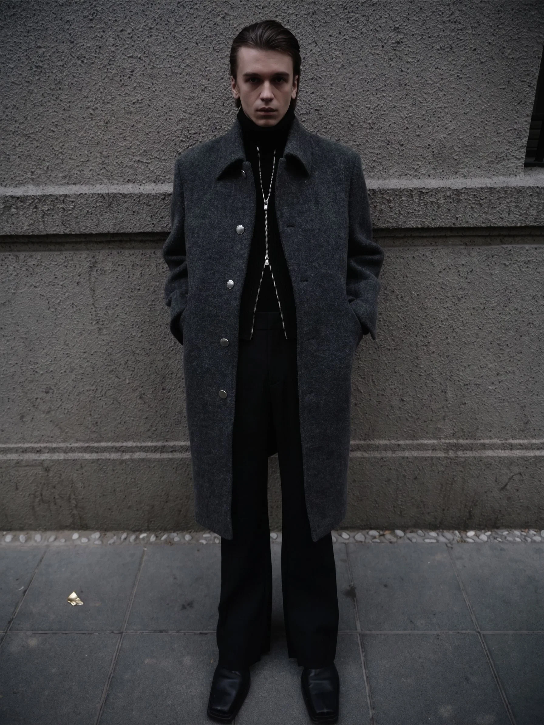 Stand Collar Overcoat - Image 2