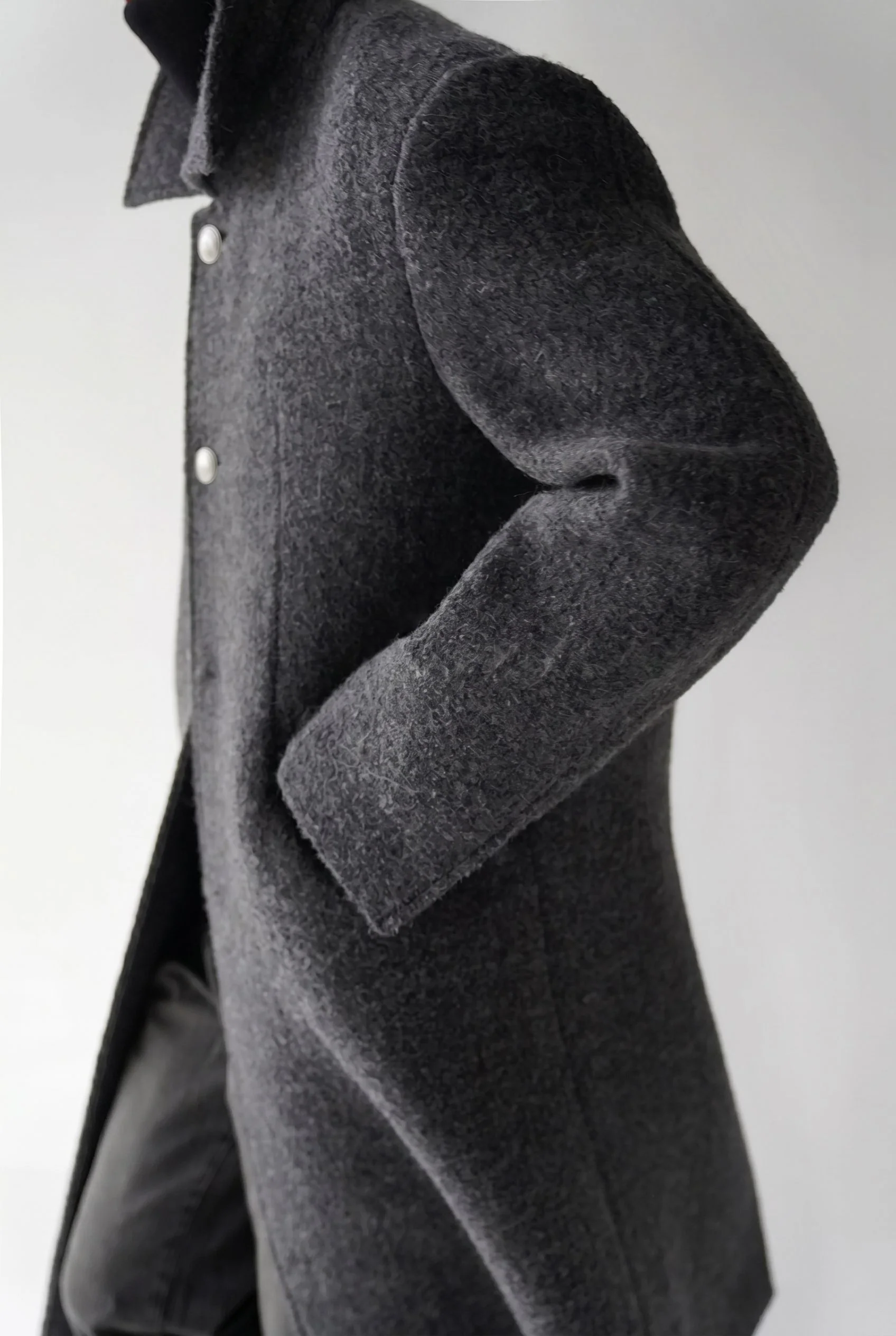 Stand Collar Overcoat - Image 4
