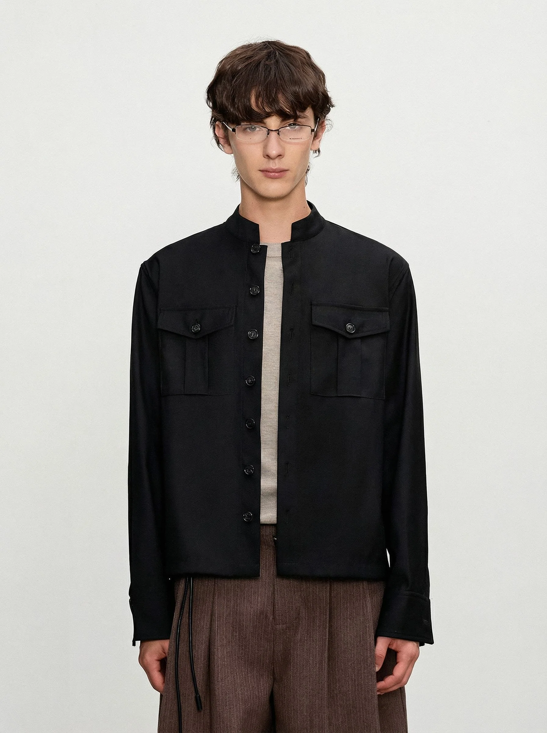 Stand Collar Overshirt - Image 4