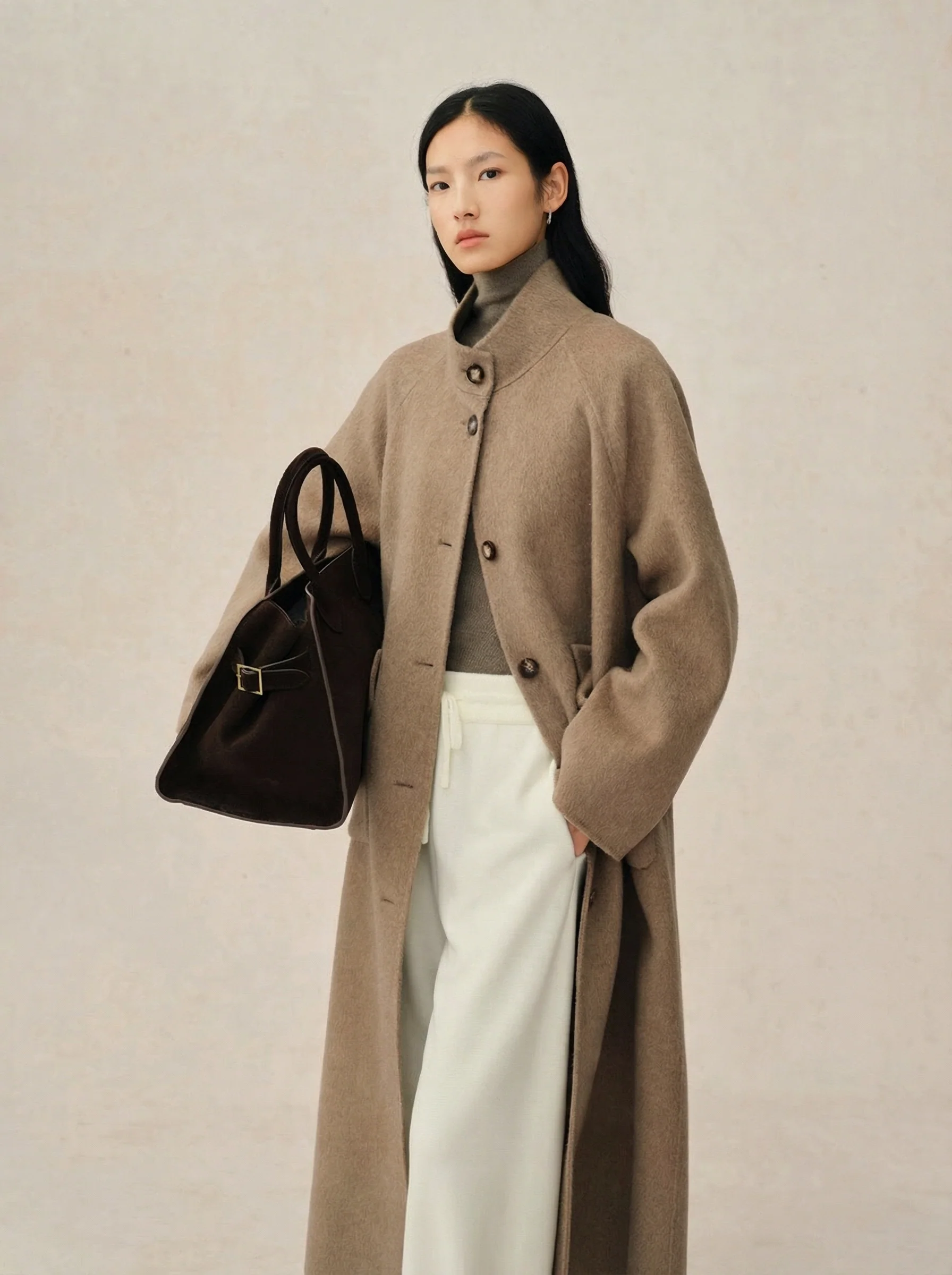 Stand-Collar Patch-Pocket Coat - Image 6
