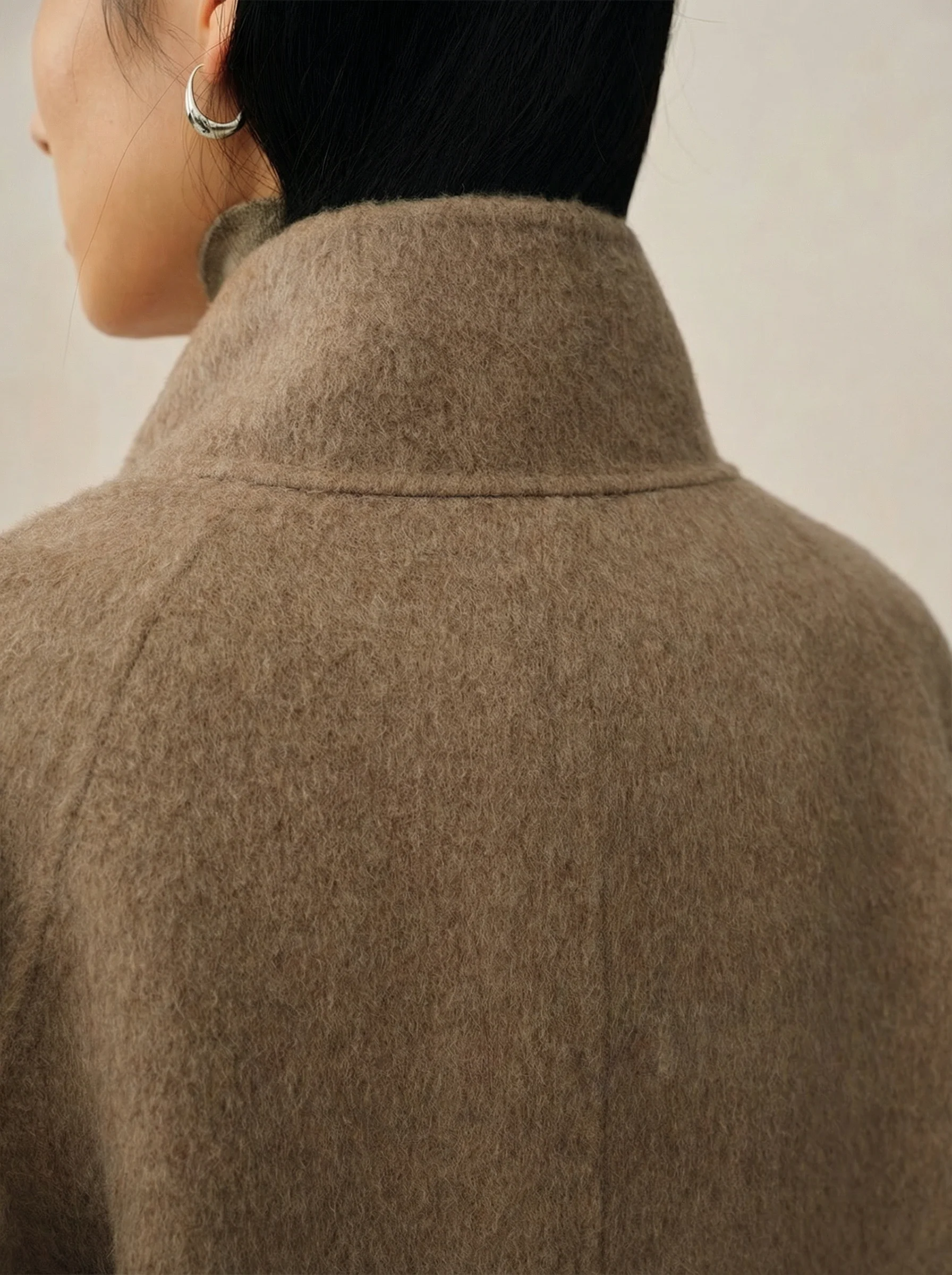 Stand-Collar Patch-Pocket Coat - Image 8