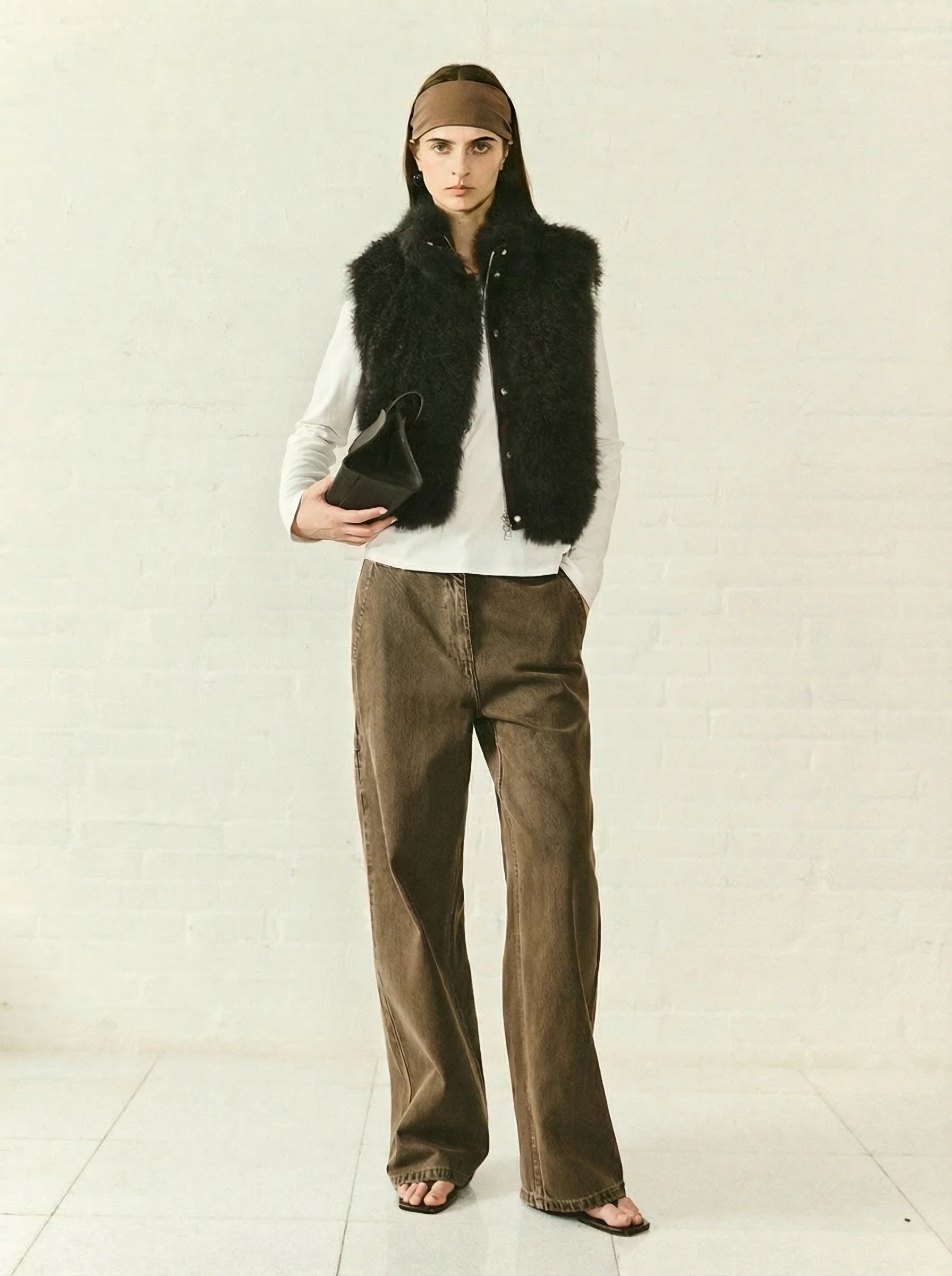 Stand-Collar Shearling Vest - Image 3