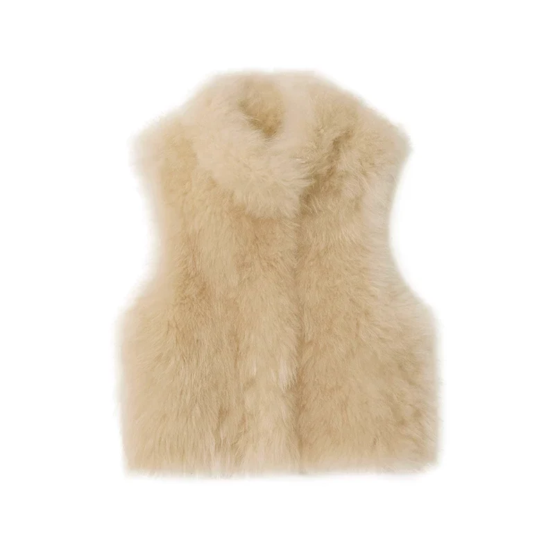 Stand-Collar Shearling Vest - Image 6