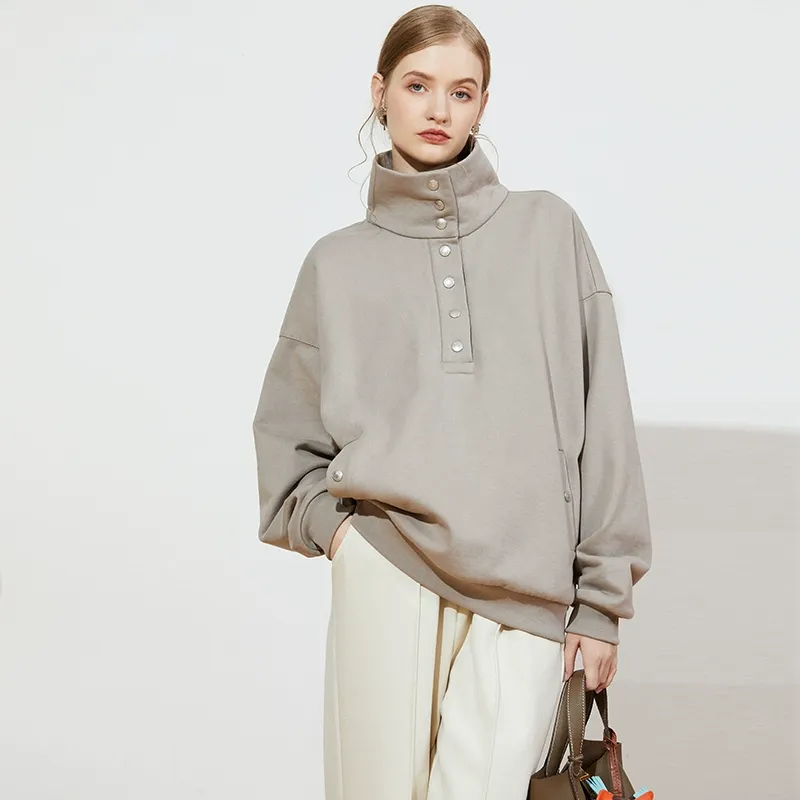 Stand-Collar Snap Pullover - Image 4