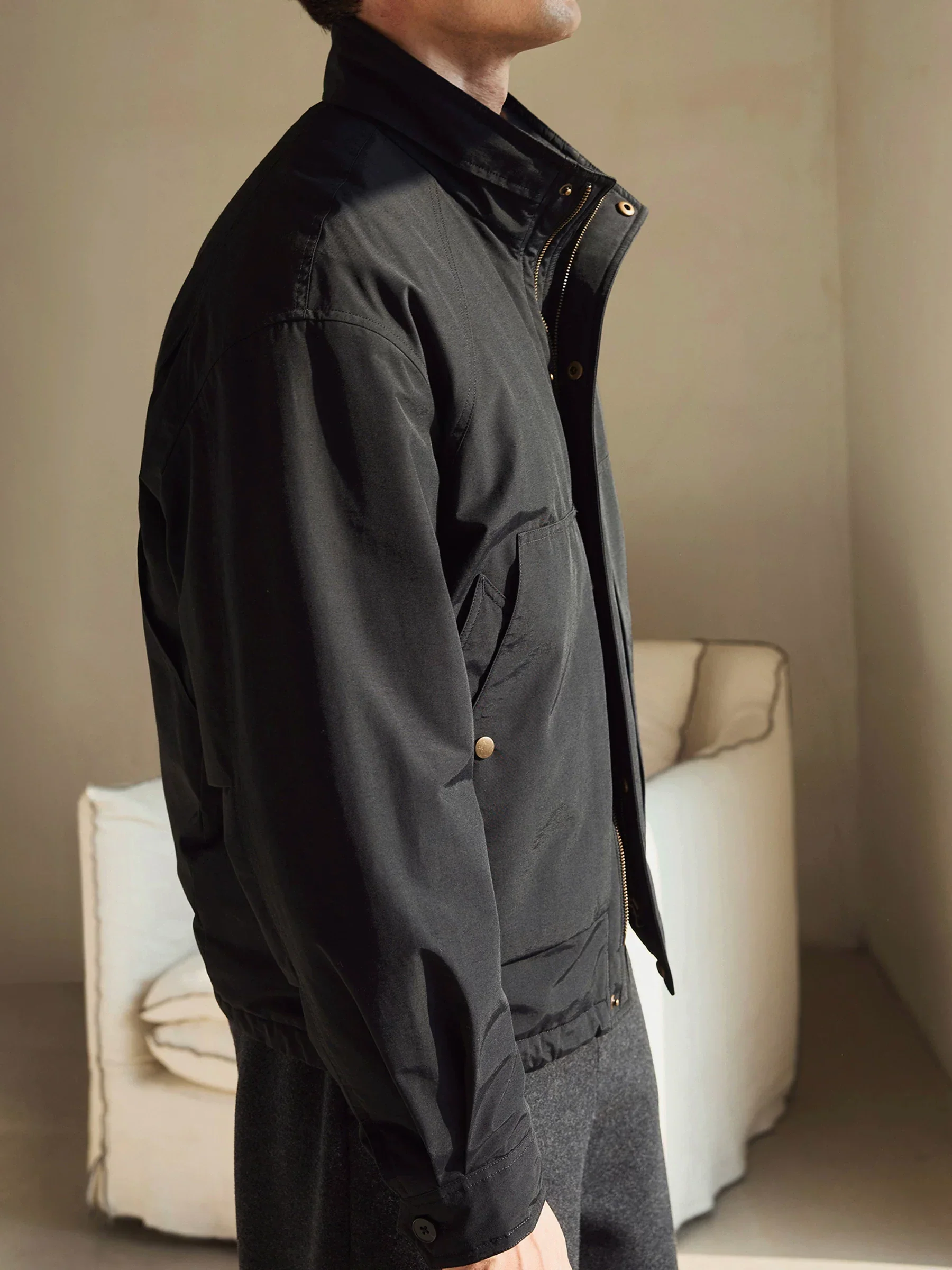 Stand-Collar Thermal Cotton Work Jacket - Image 4
