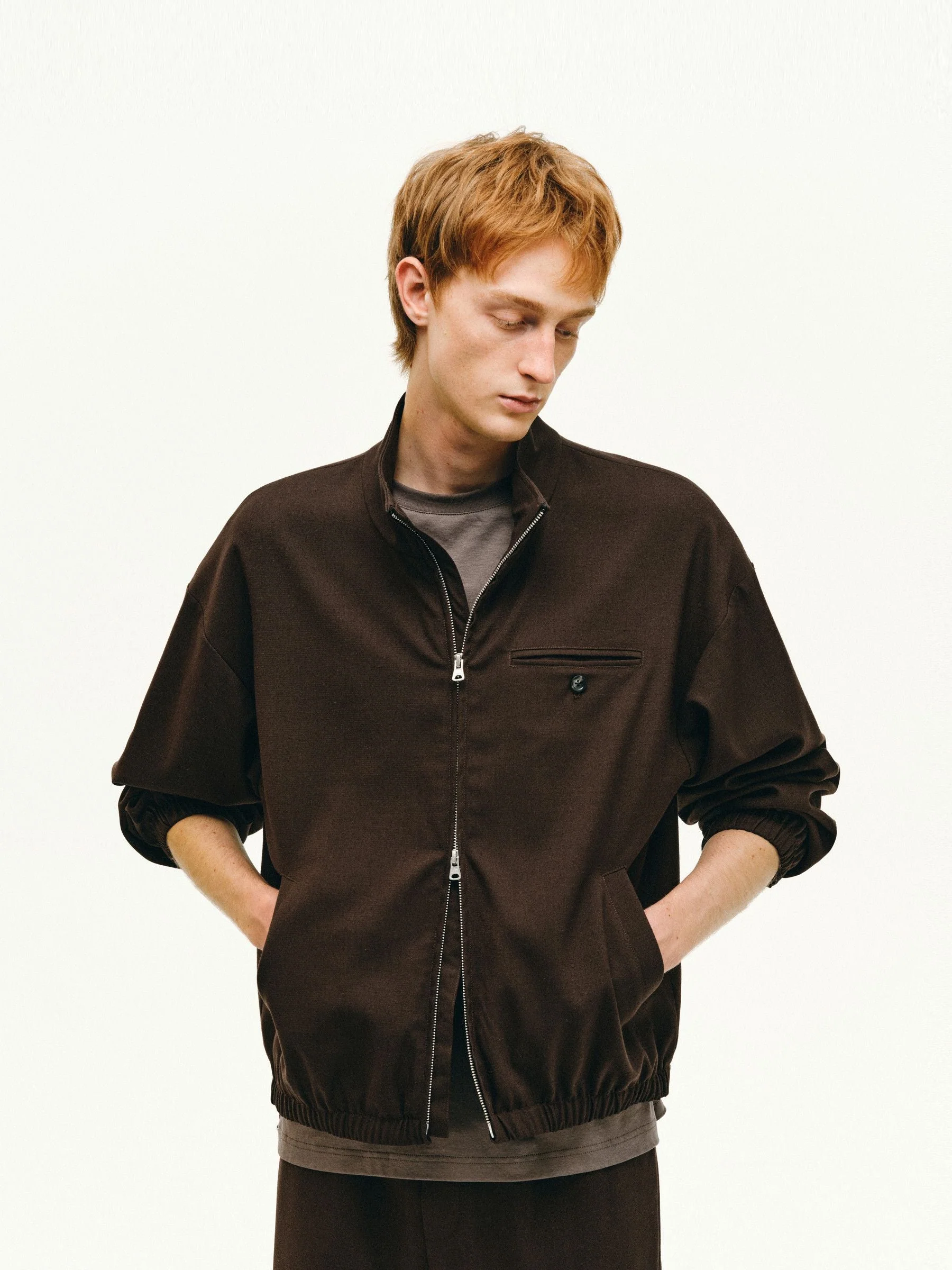 Stand Collar Zip Jacket - Image 4