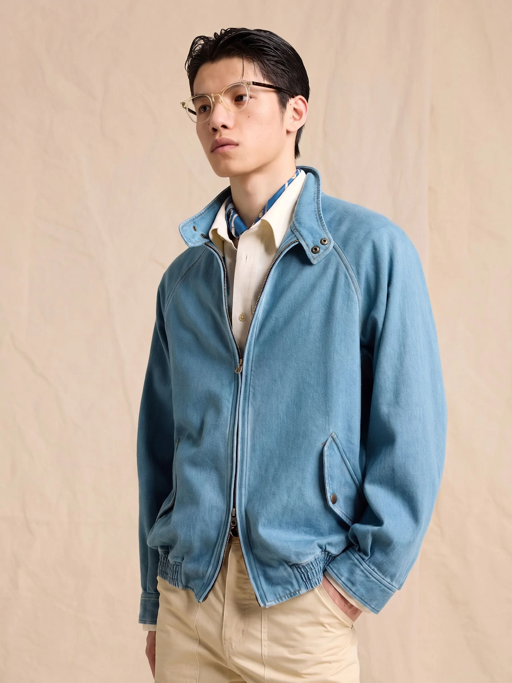 Stand-Collar Zip Jacket