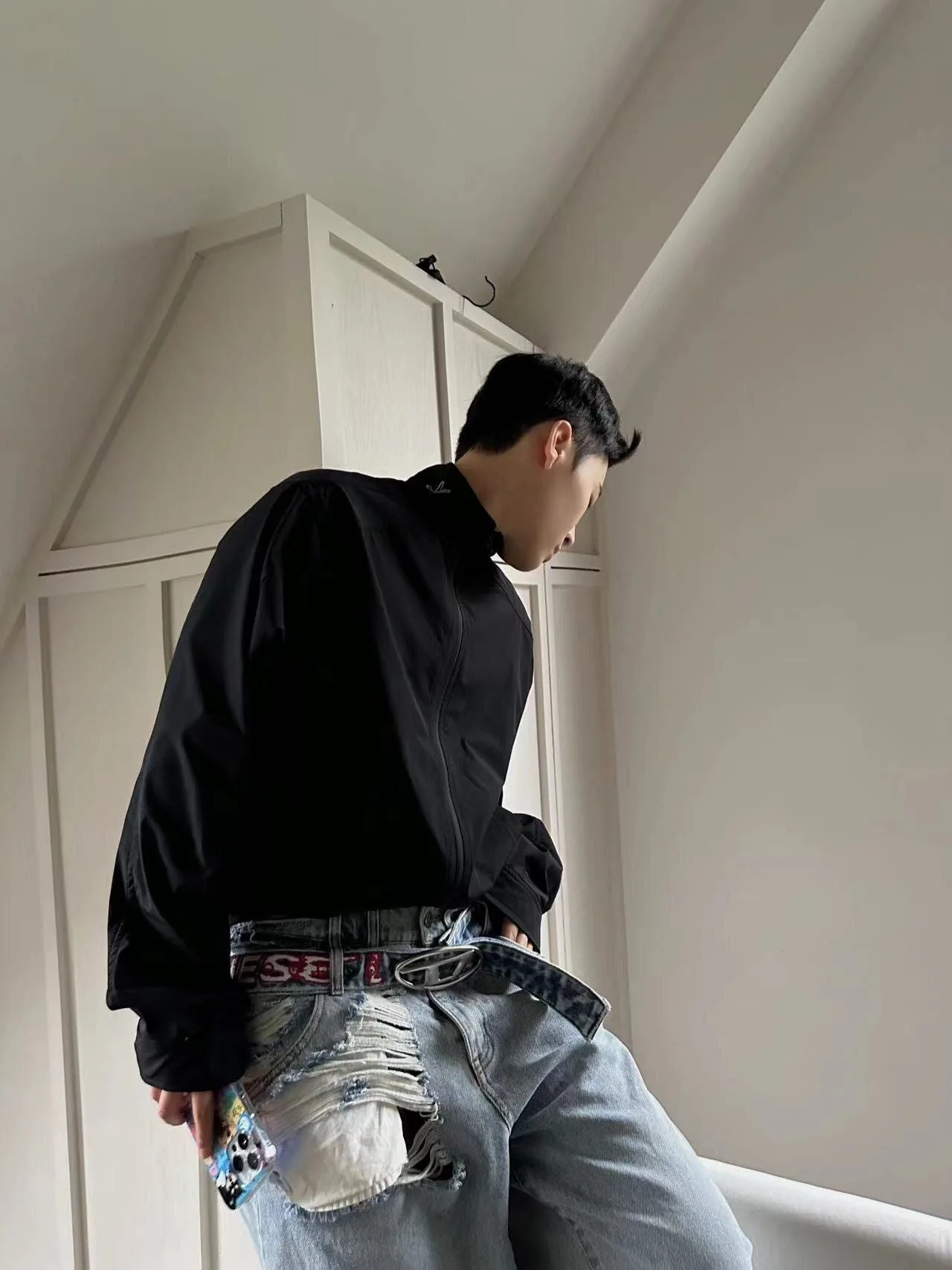 Stand Collar Zip Jacket - Image 5