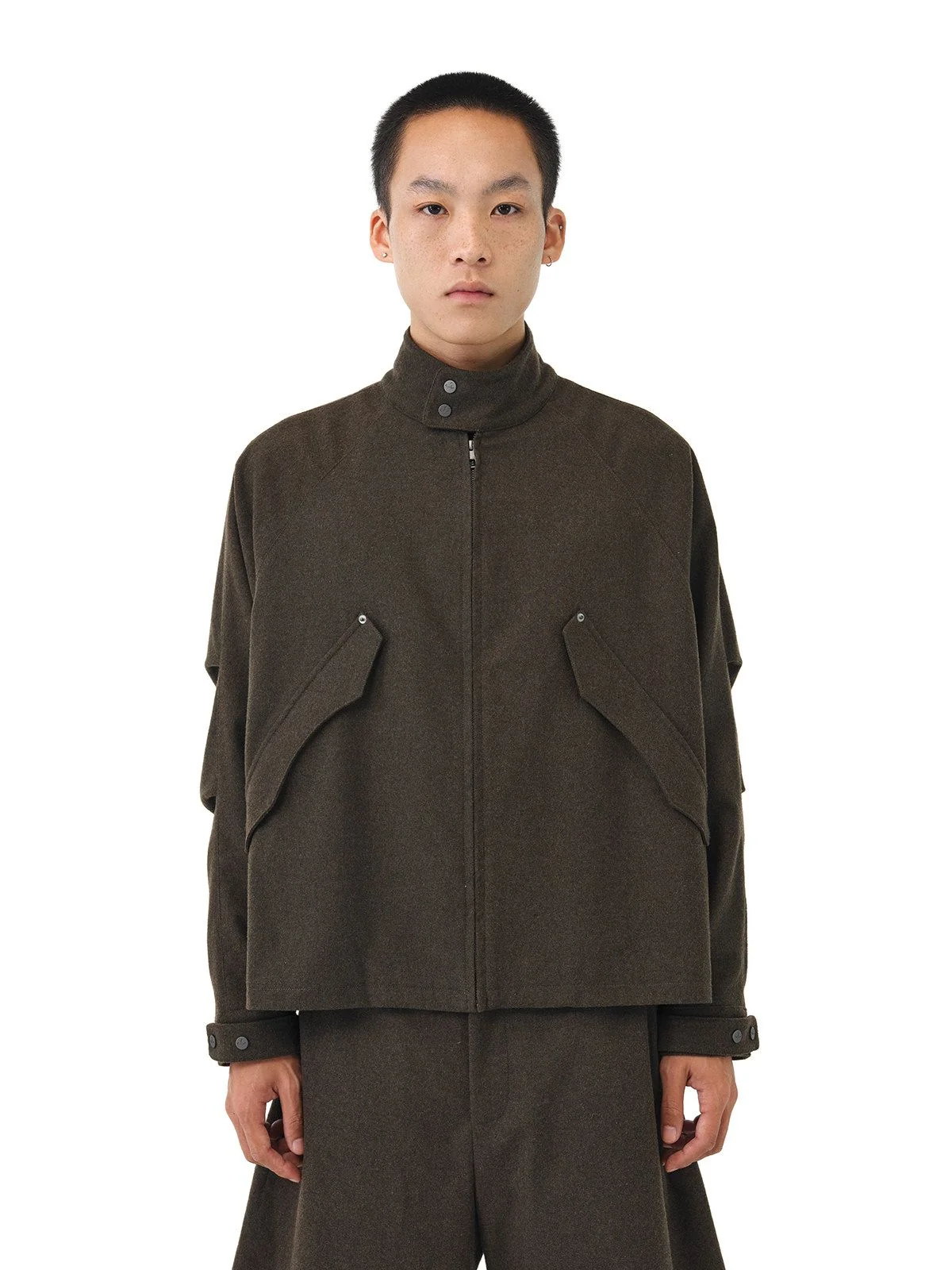 Stand Collar Zip Jacket