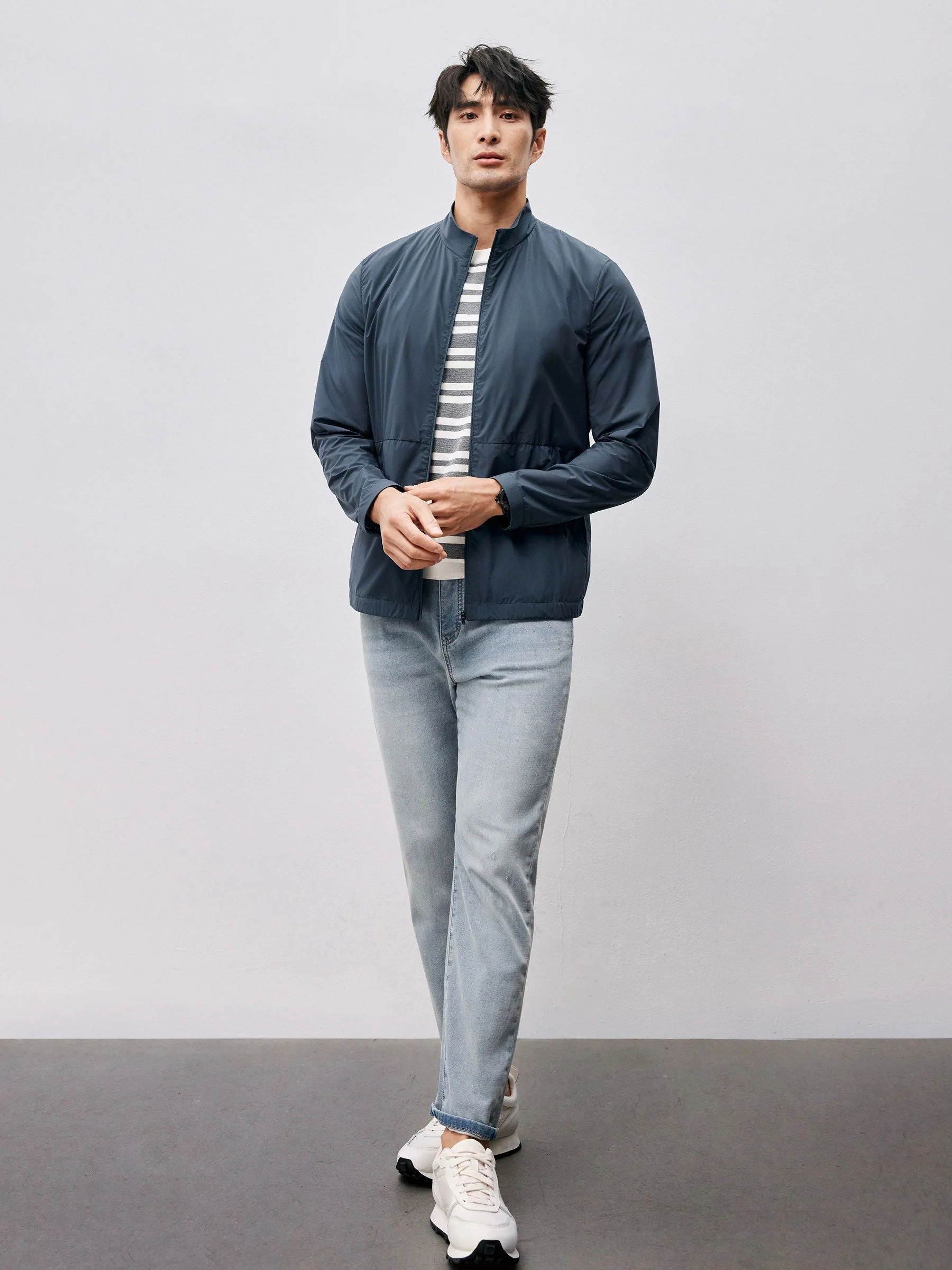 Stand Collar Zip Jacket - Image 2