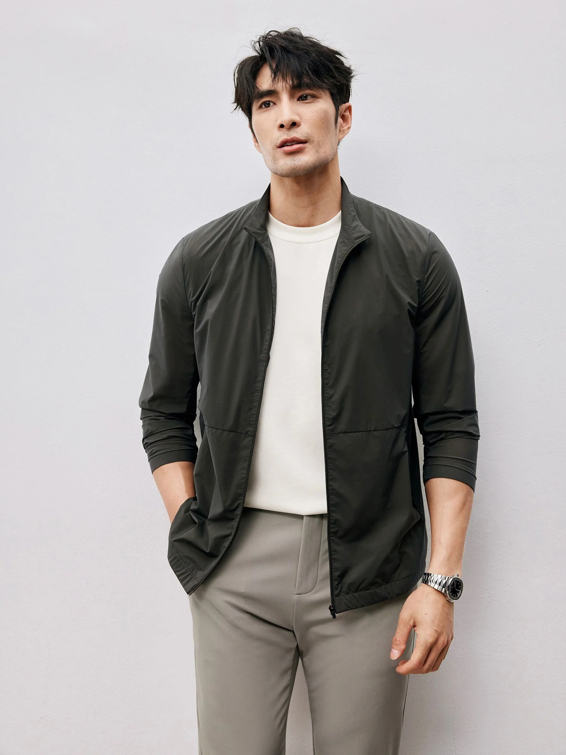 Stand Collar Zip Jacket - Image 3