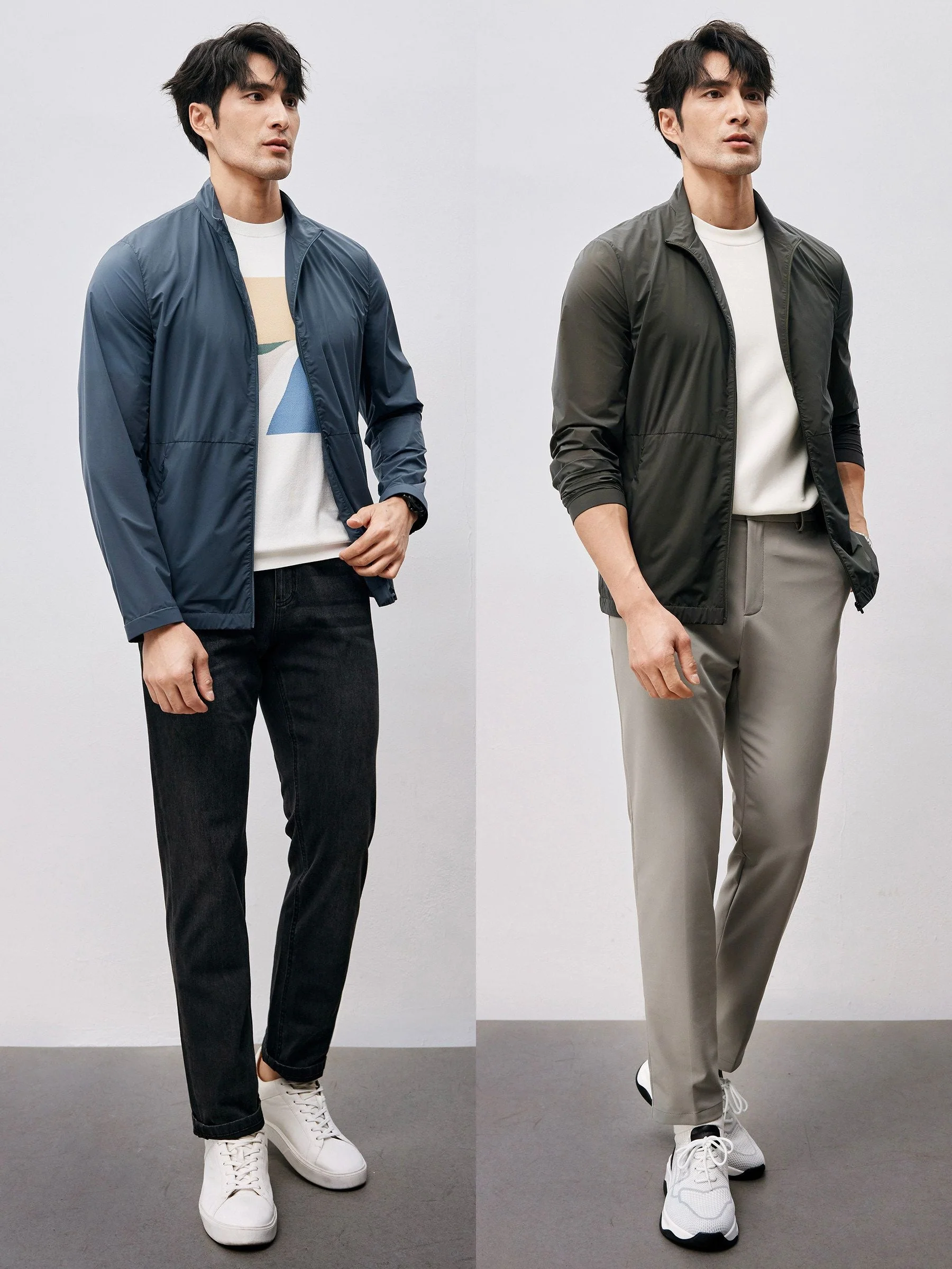 Stand Collar Zip Jacket - Image 5