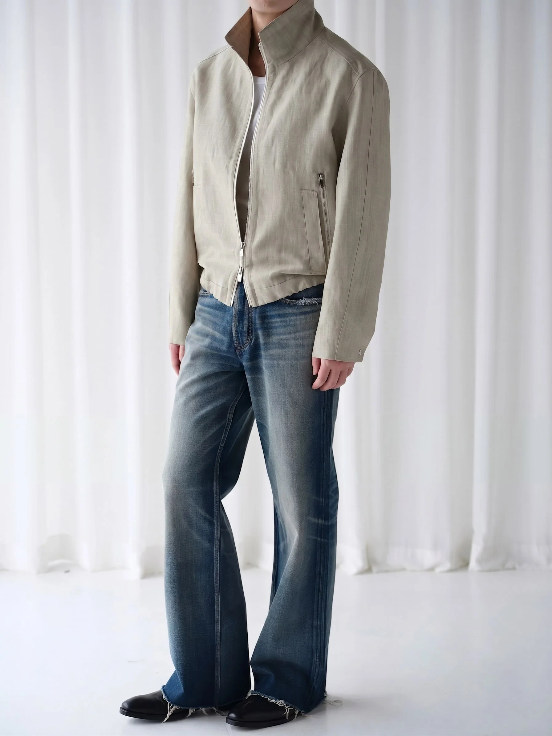 Stand Collar Zip Jacket - Image 3