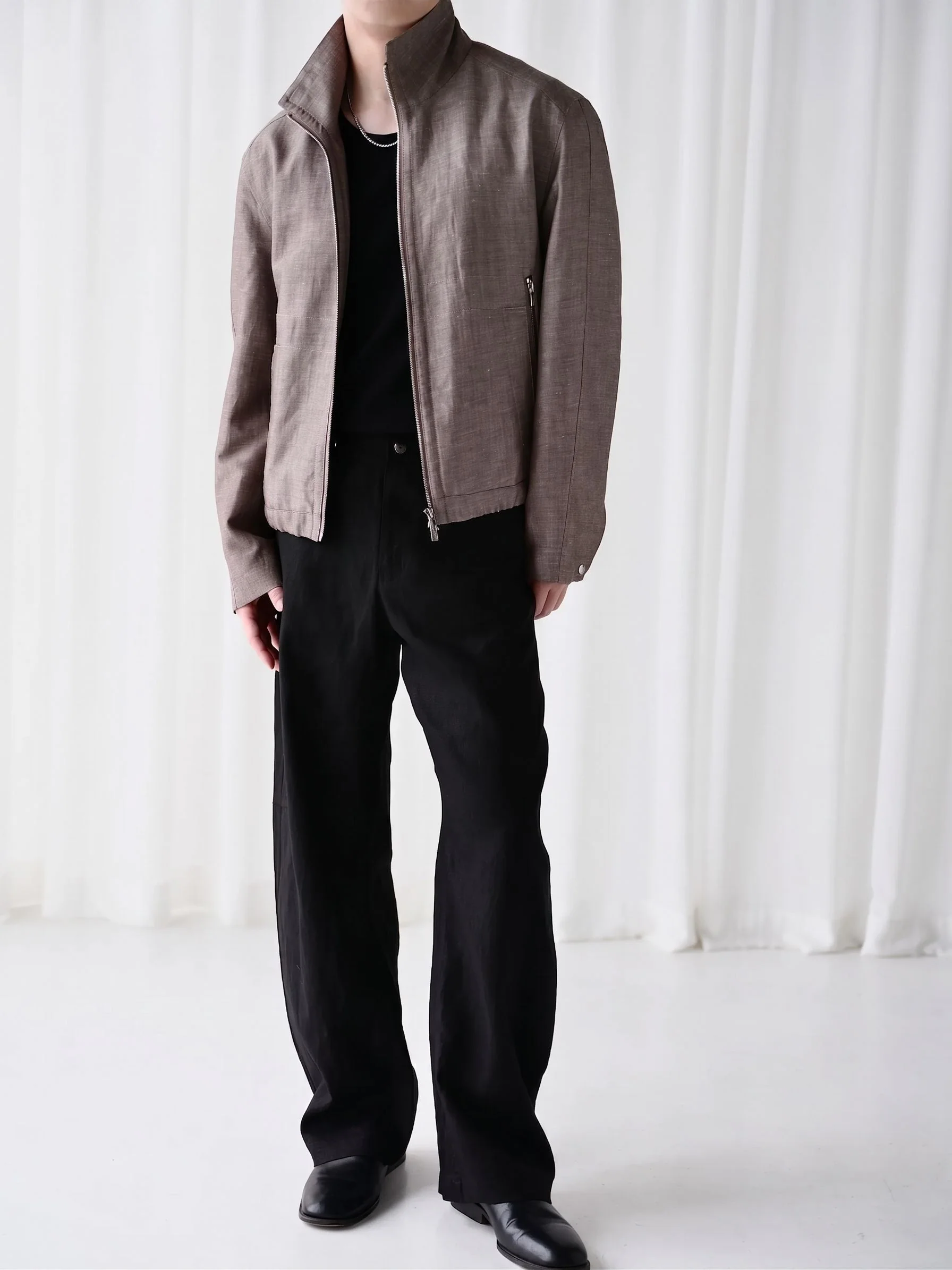 Stand Collar Zip Jacket - Image 4